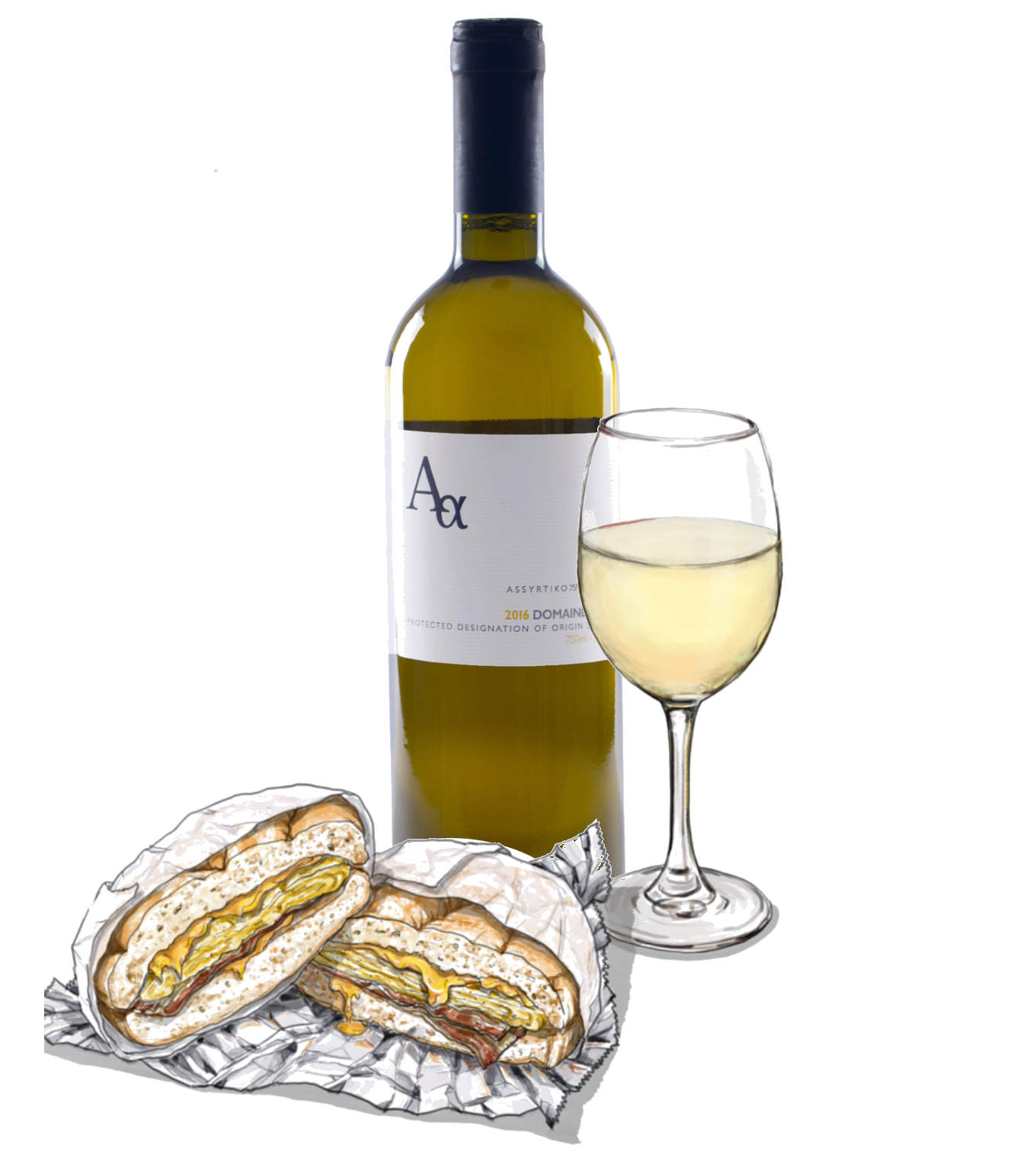 How to Pair Wine With Breakfast Sandwiches!? Add Domaine Sigalas!