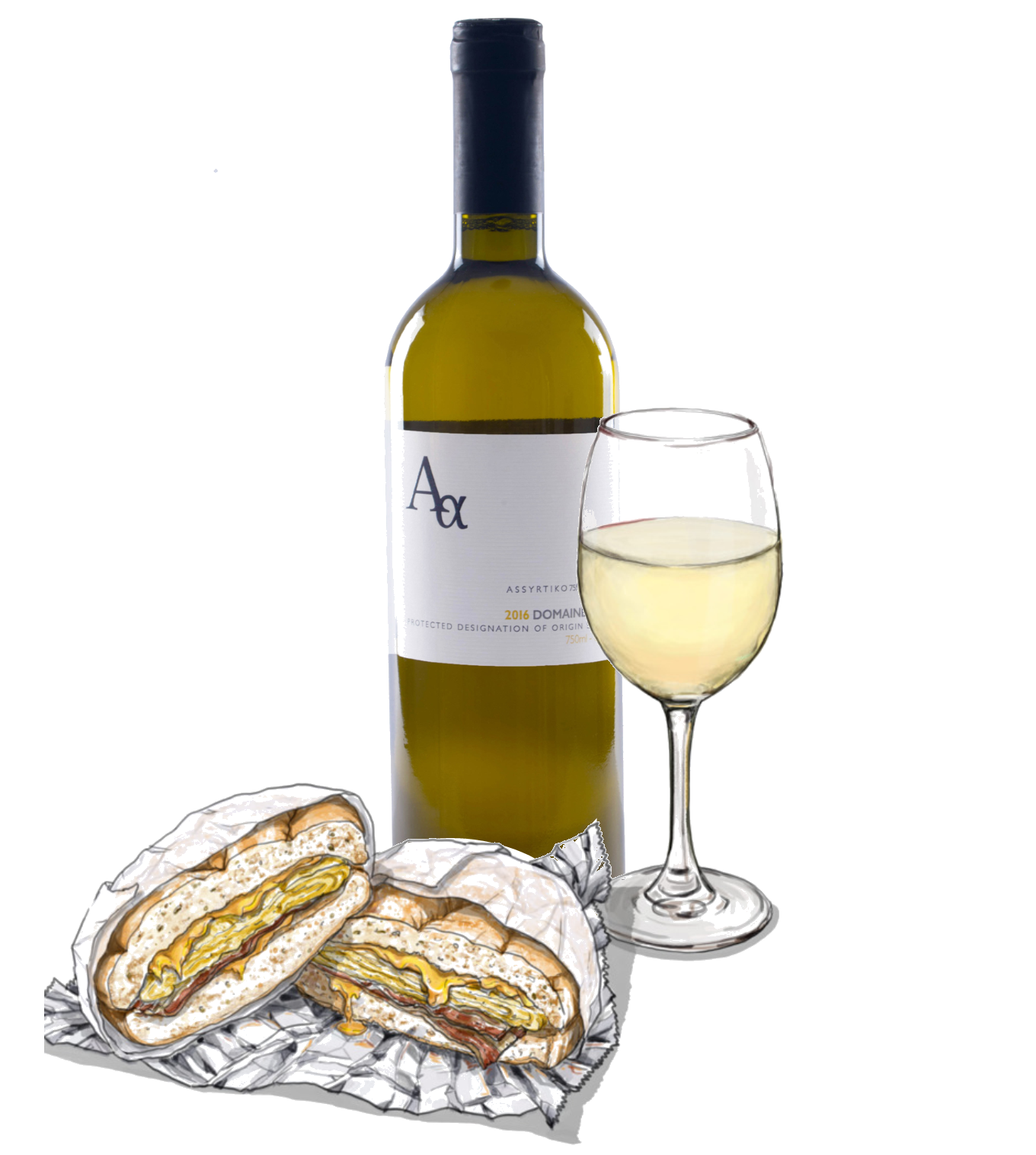 How to Pair Wine With Breakfast Sandwiches!? Add Domaine Sigalas!