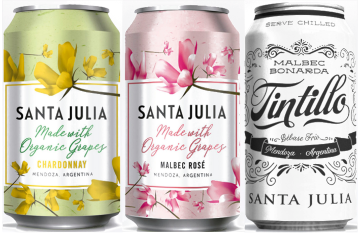 Santa Julia Taps into Alternative Packaging Market with Release of Canned Wines – Organic Rosé, Organic Chardonnay & Tintillo Red Blend