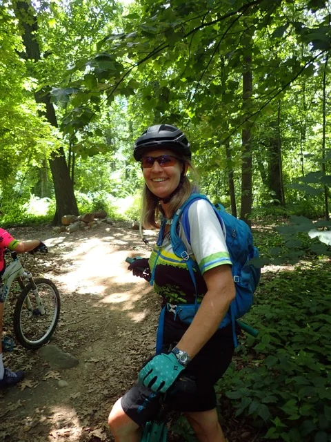 Andree Sanders on a trail ride.