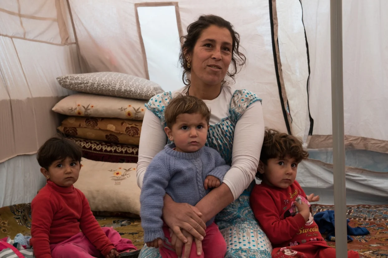 Refugee family in northern Iraq