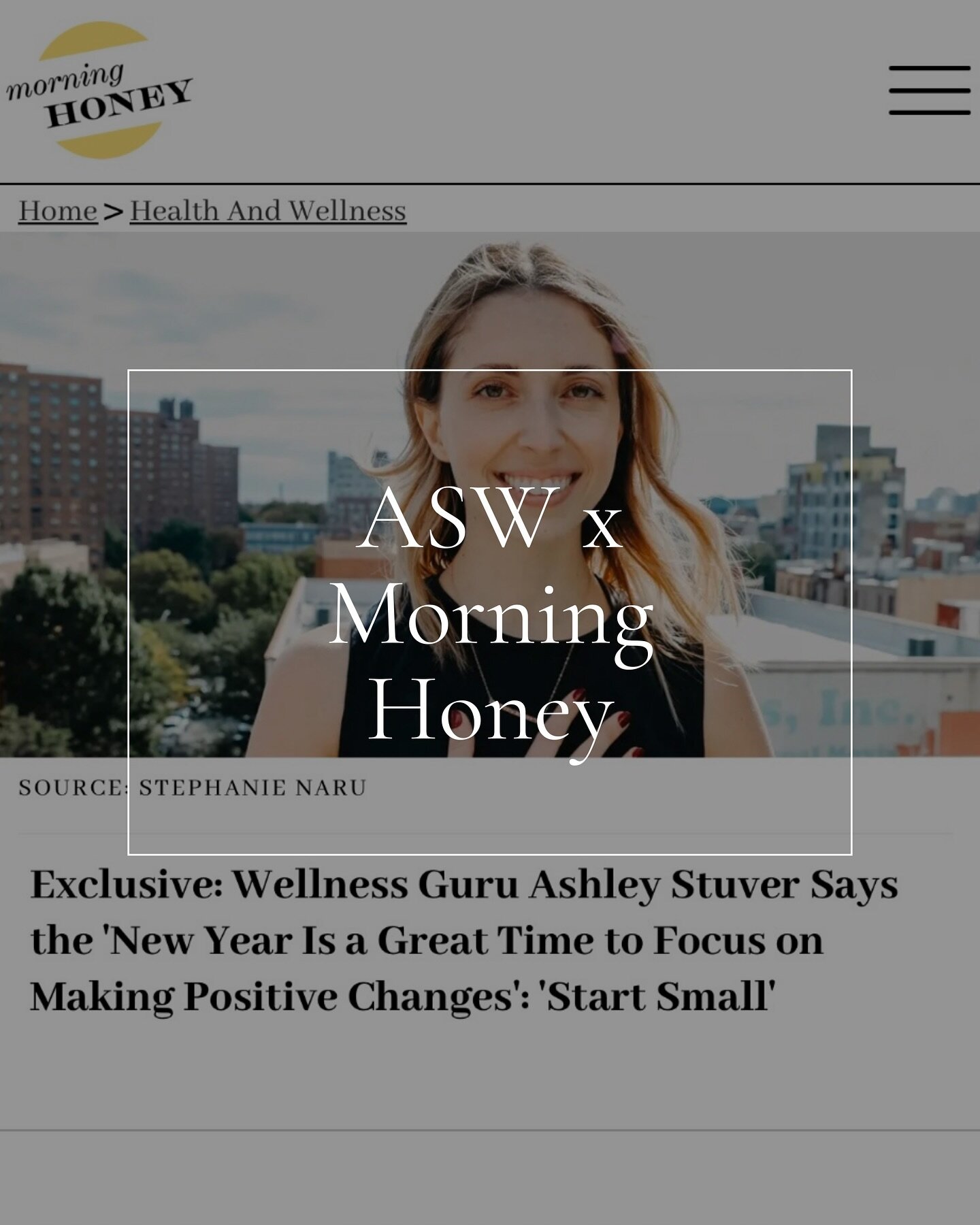 I got to chat with Morning Honey about all things habits + the new year.

My number one tip? Start small!

&ldquo;Little by little is better than nothing at all, and when we have these big lofty goals and try to do everything at once, we will likely 