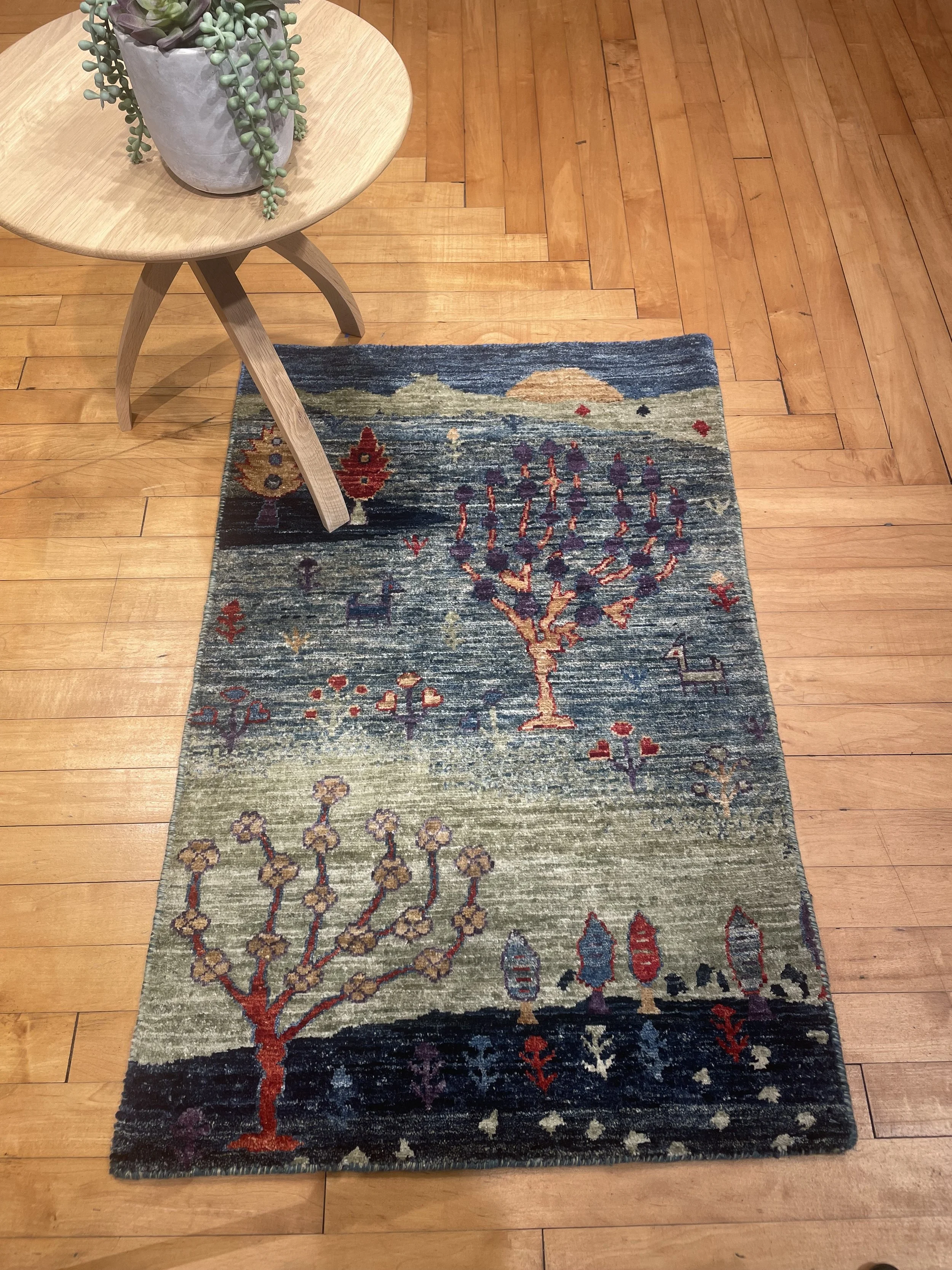 Folk Art Rug - size: 2x3 -  $365