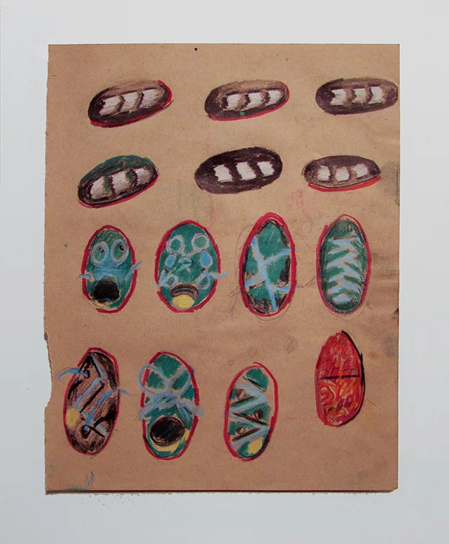   My Kicks , 2012 colored pencil on paper,  11 x 8.5”   Private Collection 