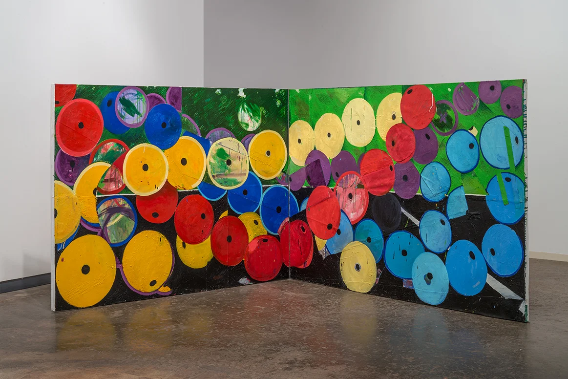   Bombardment , 2011 oil on canvas sculpture, 60 x 80 x 88”  Private Collection  