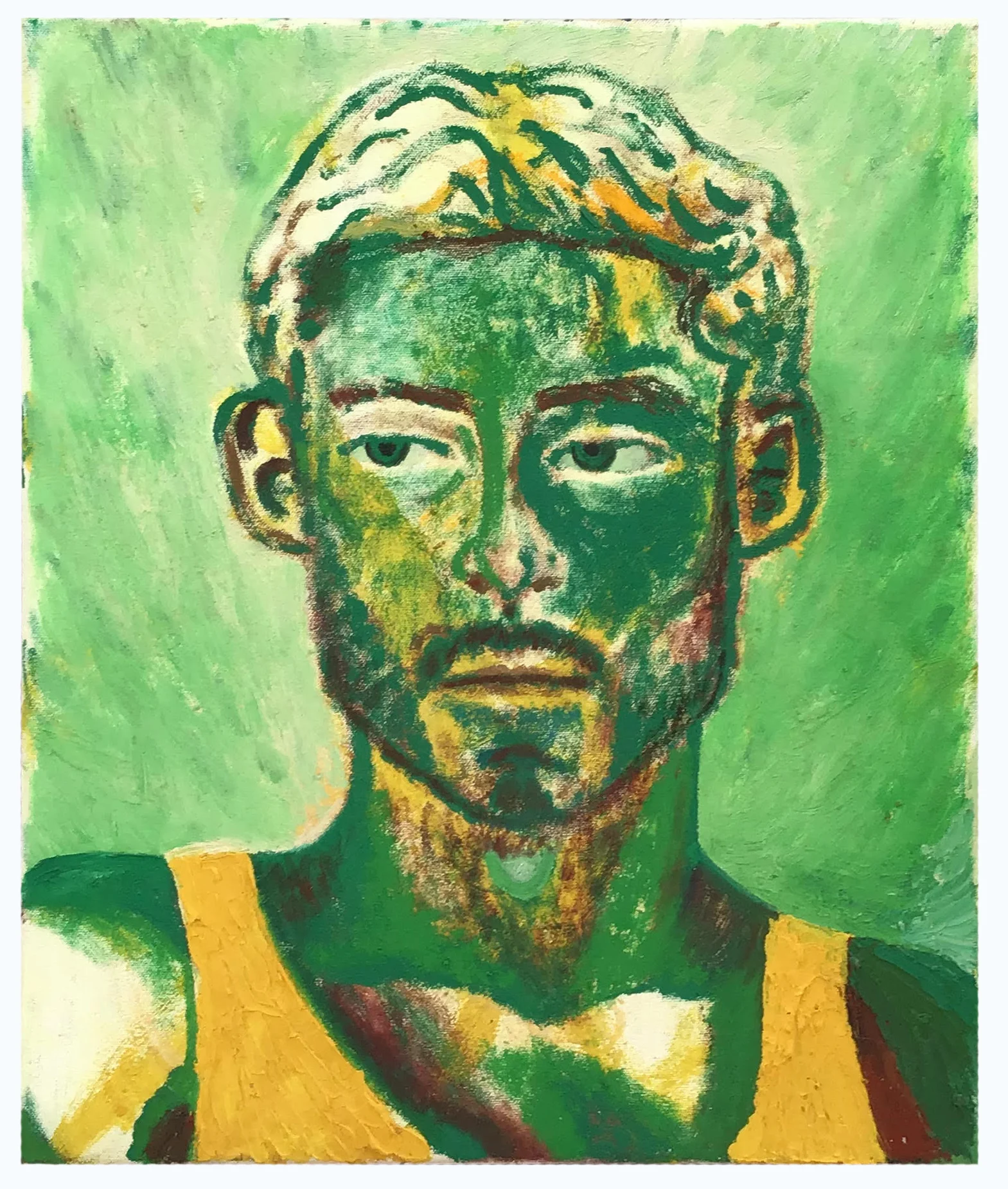 Portrait of Matt Jacobs , 2017 oil on canvas, 17 x 14”
