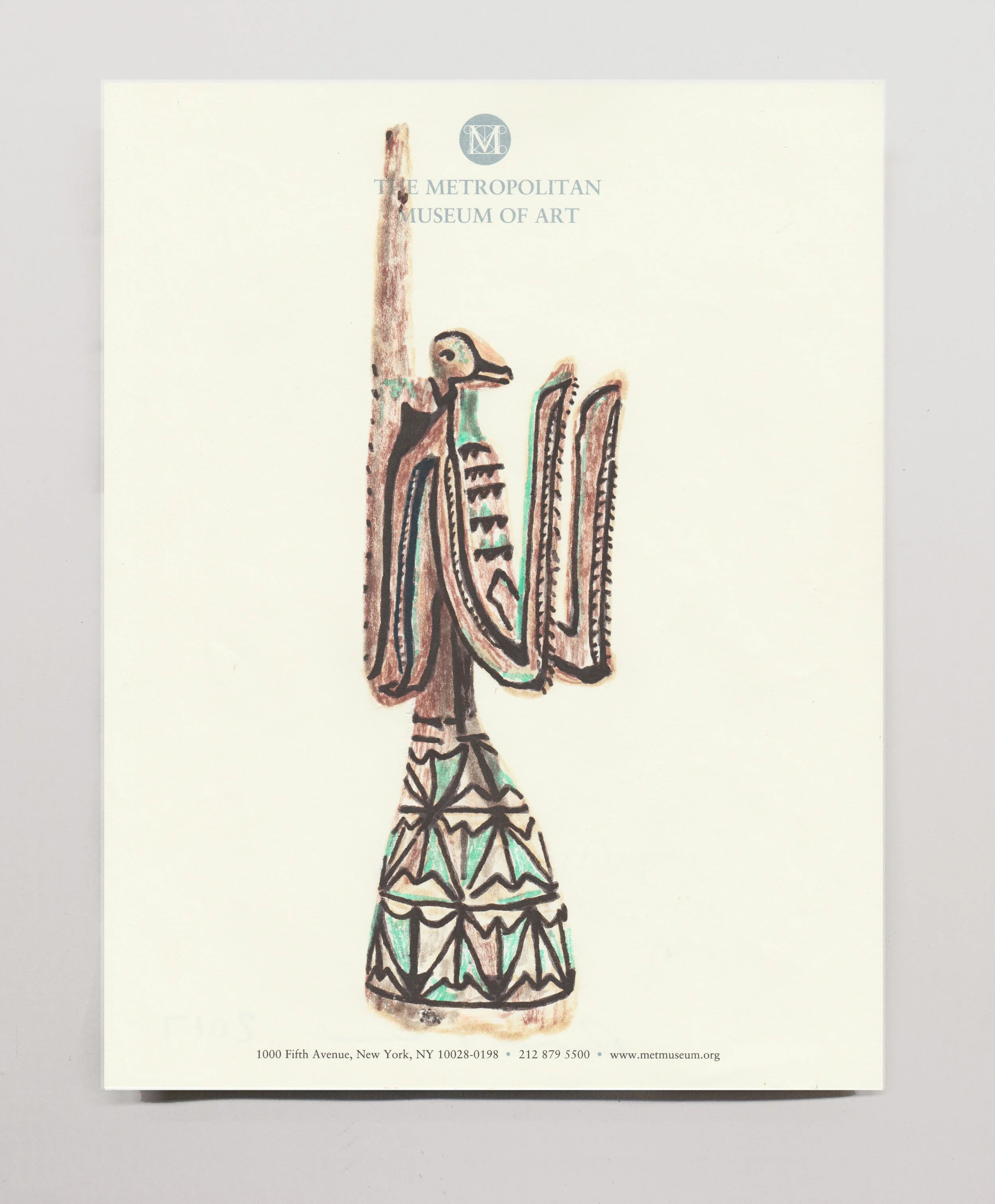   Headdress (Kapurei [?])  , 2017 marker on paper, 11 x 8.5”   Private Collection   https://www.metmuseum.org/art/collection/search/314366?searchField=All&amp;amp;sortBy=relevance&amp;amp;ft=praying+mantis&amp;amp;offset=0&amp;amp;rpp=20&amp;amp;pos=