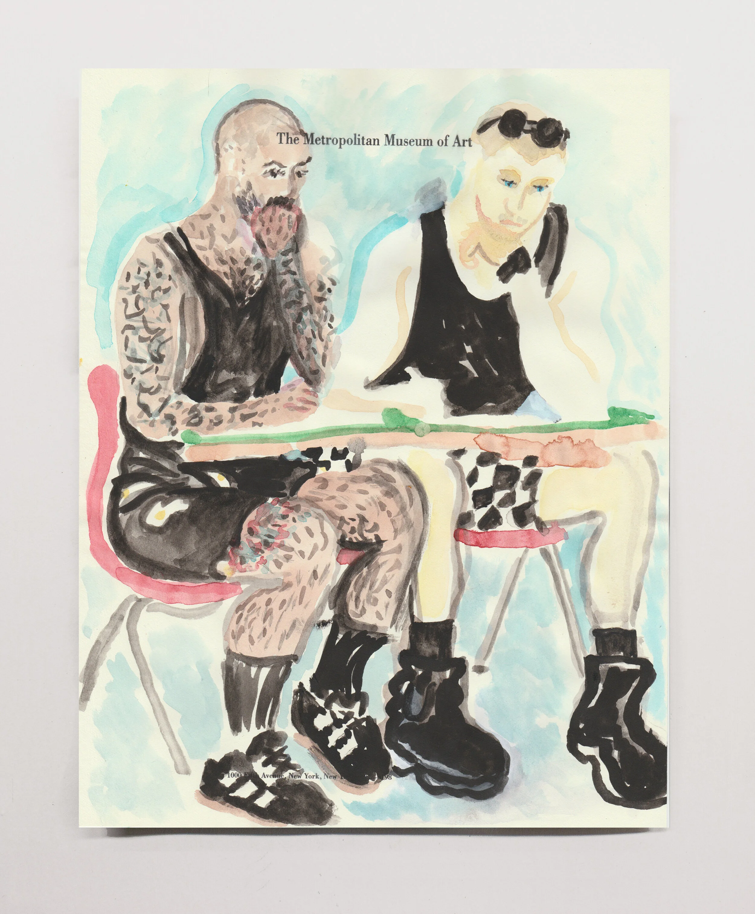   Figure Drawing  , 2019 watercolor on paper, 11 x 8.5” 