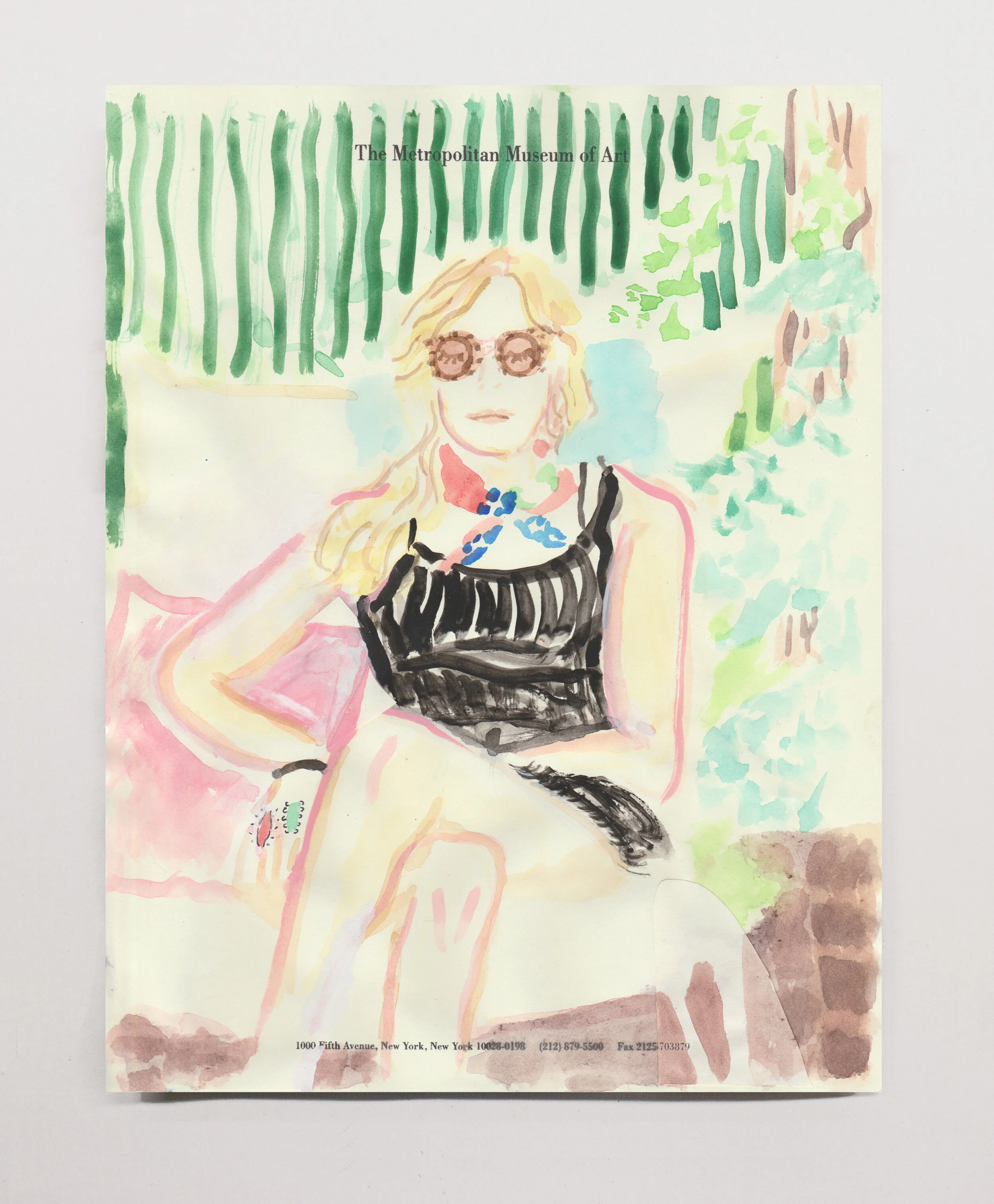   Aubrey (Backyard)  , 2019 watercolor on paper, 11 x 8.5”  Private Collection 