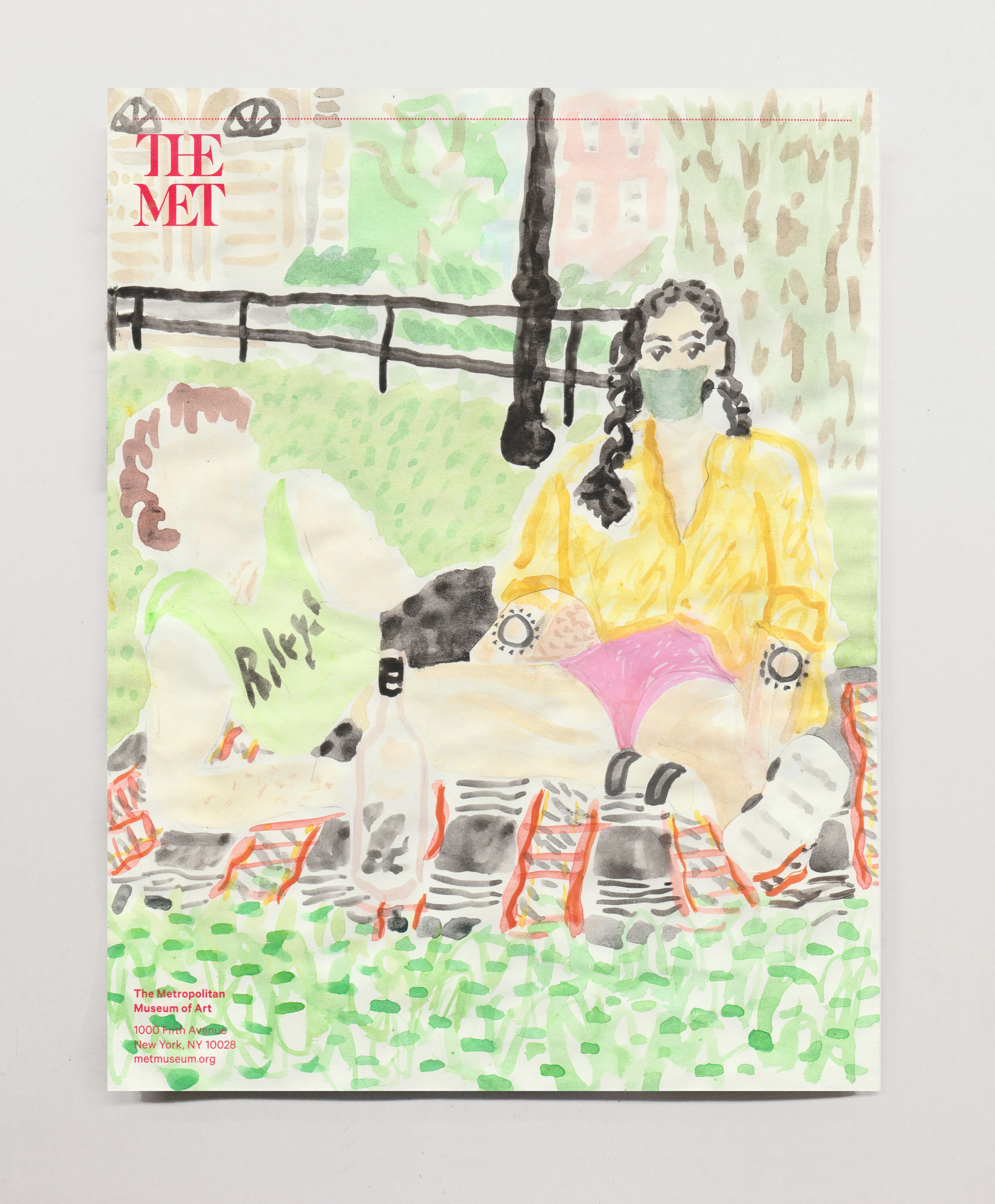   Friends in the Park  , 2020 watercolor on paper, 11 x 8.5” 