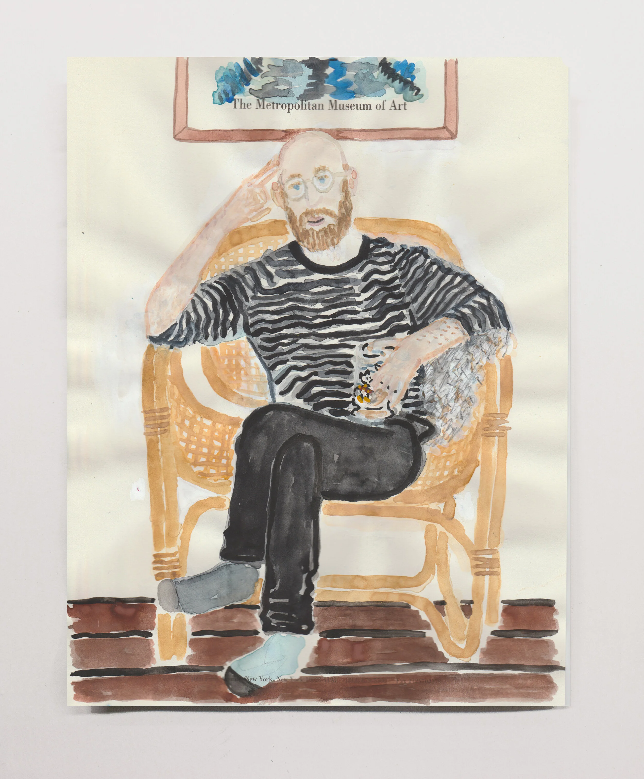   Nathan Schultz  , 2019 watercolor on paper, 11 x 8.5” 