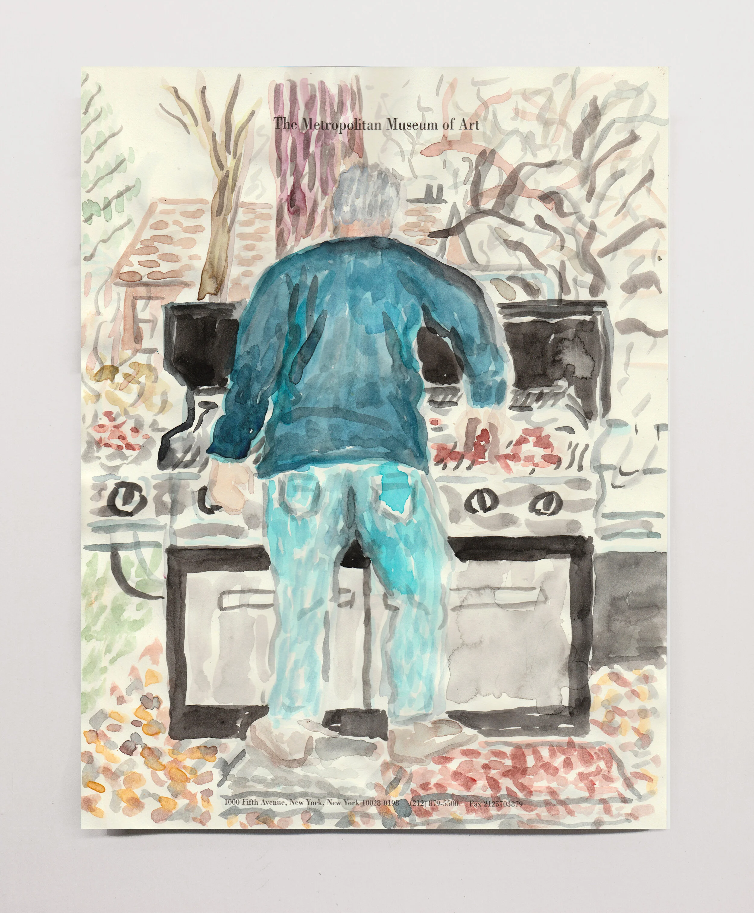   Grill Master  , 2019 watercolor on paper, 11 x 8.5”  Collection of the Artist 