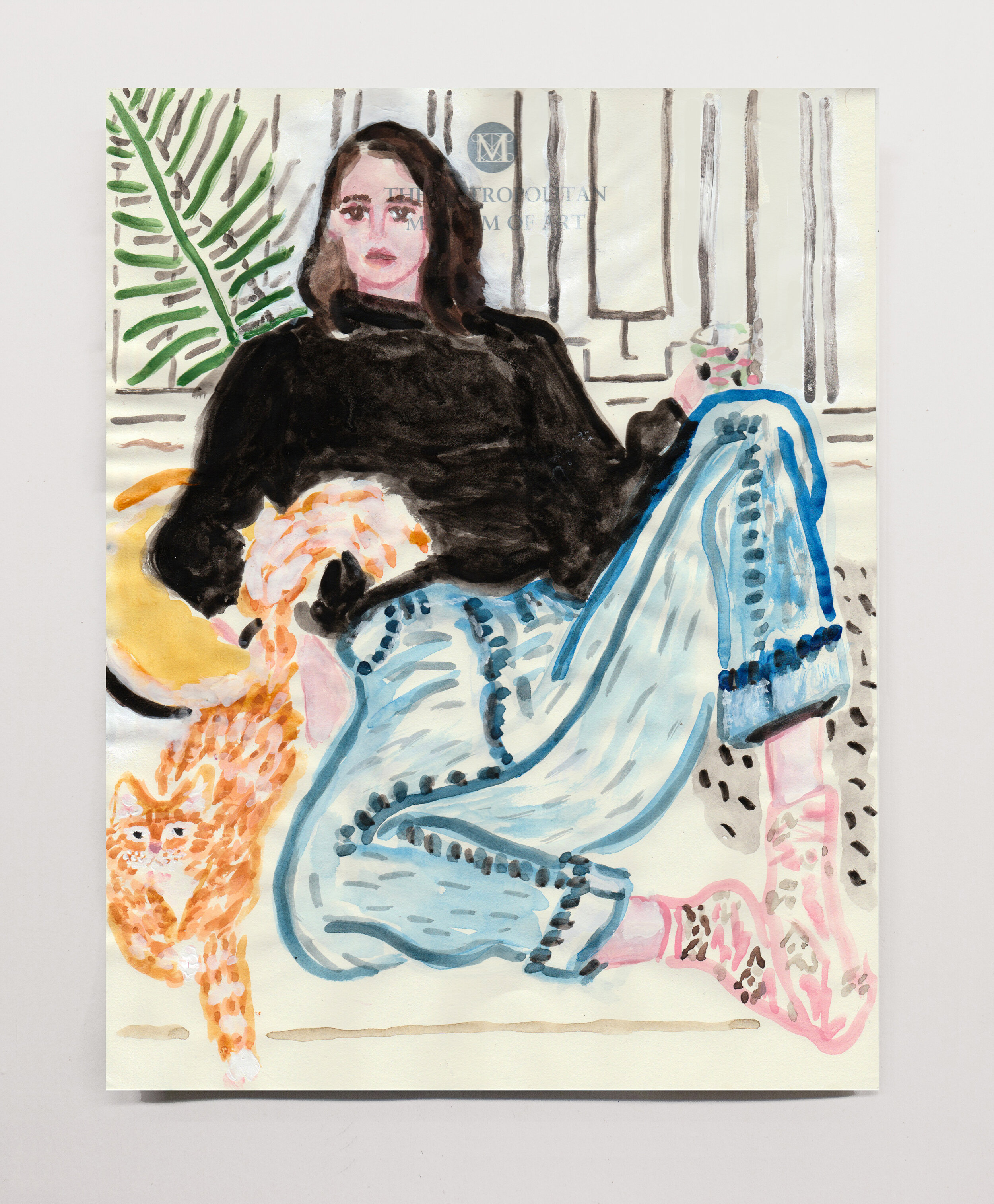   Mallory (The Two Towers)  , 2019 watercolor on paper, 11 x 8.5” 