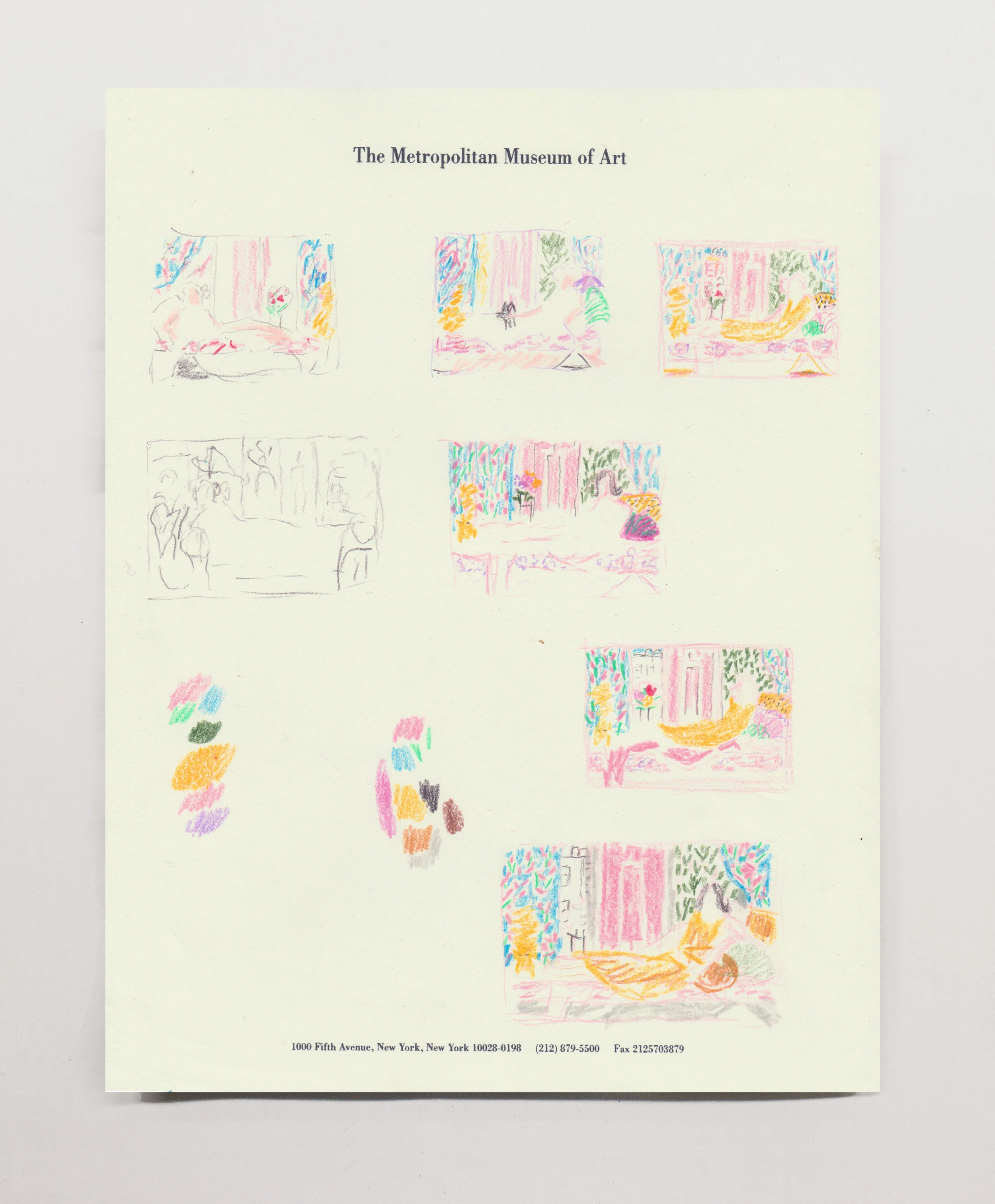   Mallory (Olympia Sketches)  , 2019 colored pencil on paper, 11 x 8.5” 