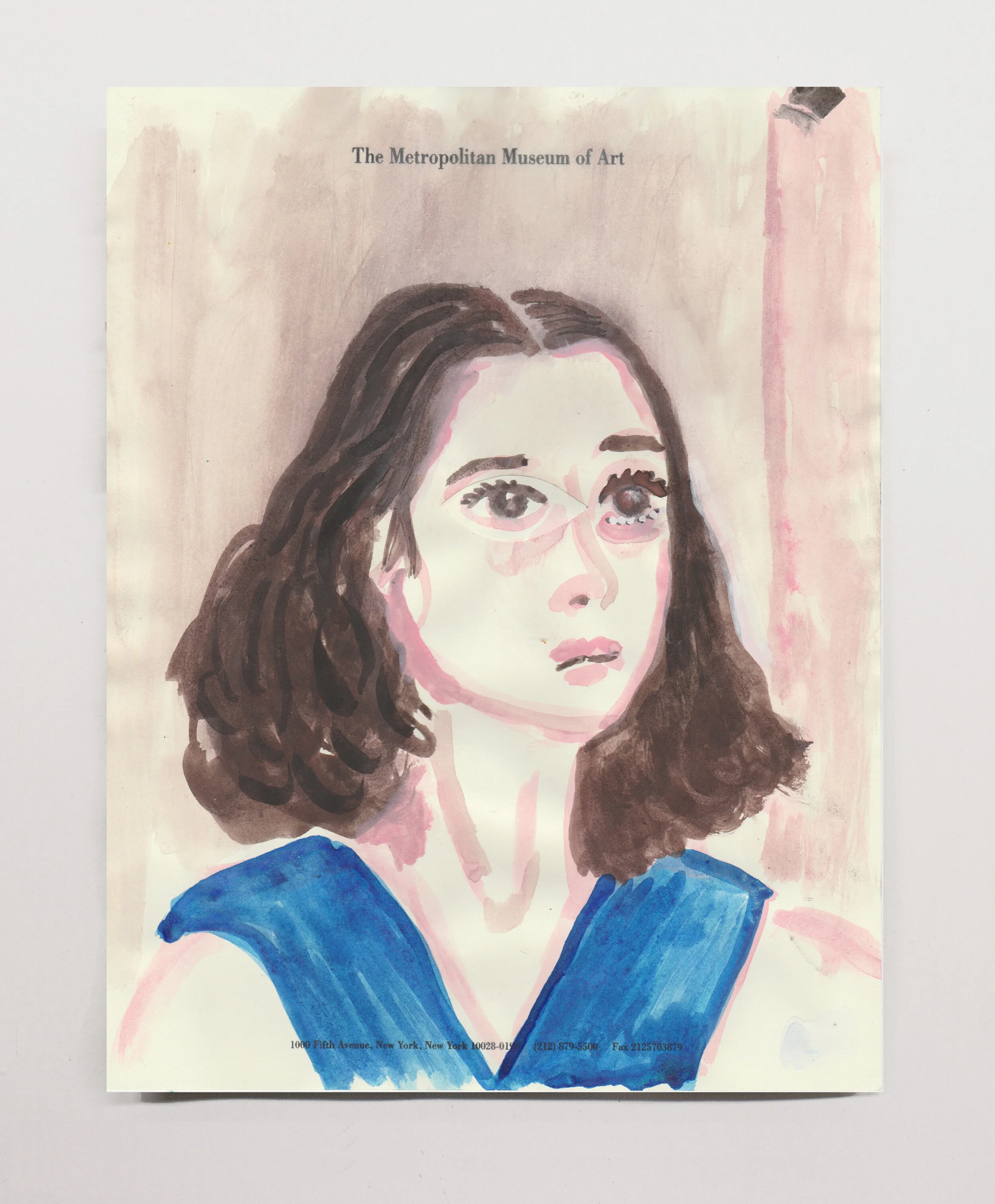   Mallory (Call Me by Your Name)  , 2019 watercolor on paper, 11 x 8.5” 