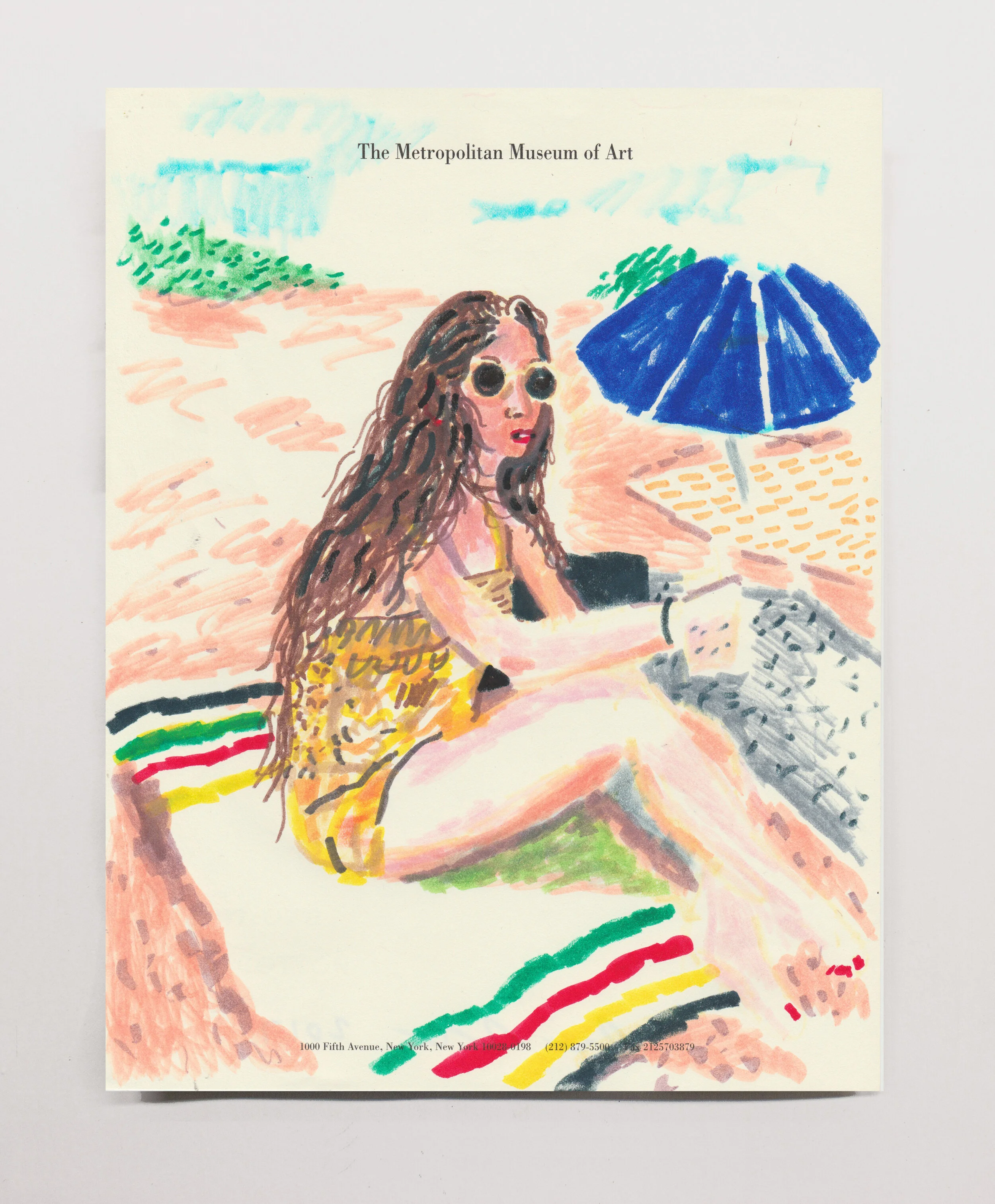   Mallory (Beach Day)  , 2017 marker on paper, 11 x 8.5” 