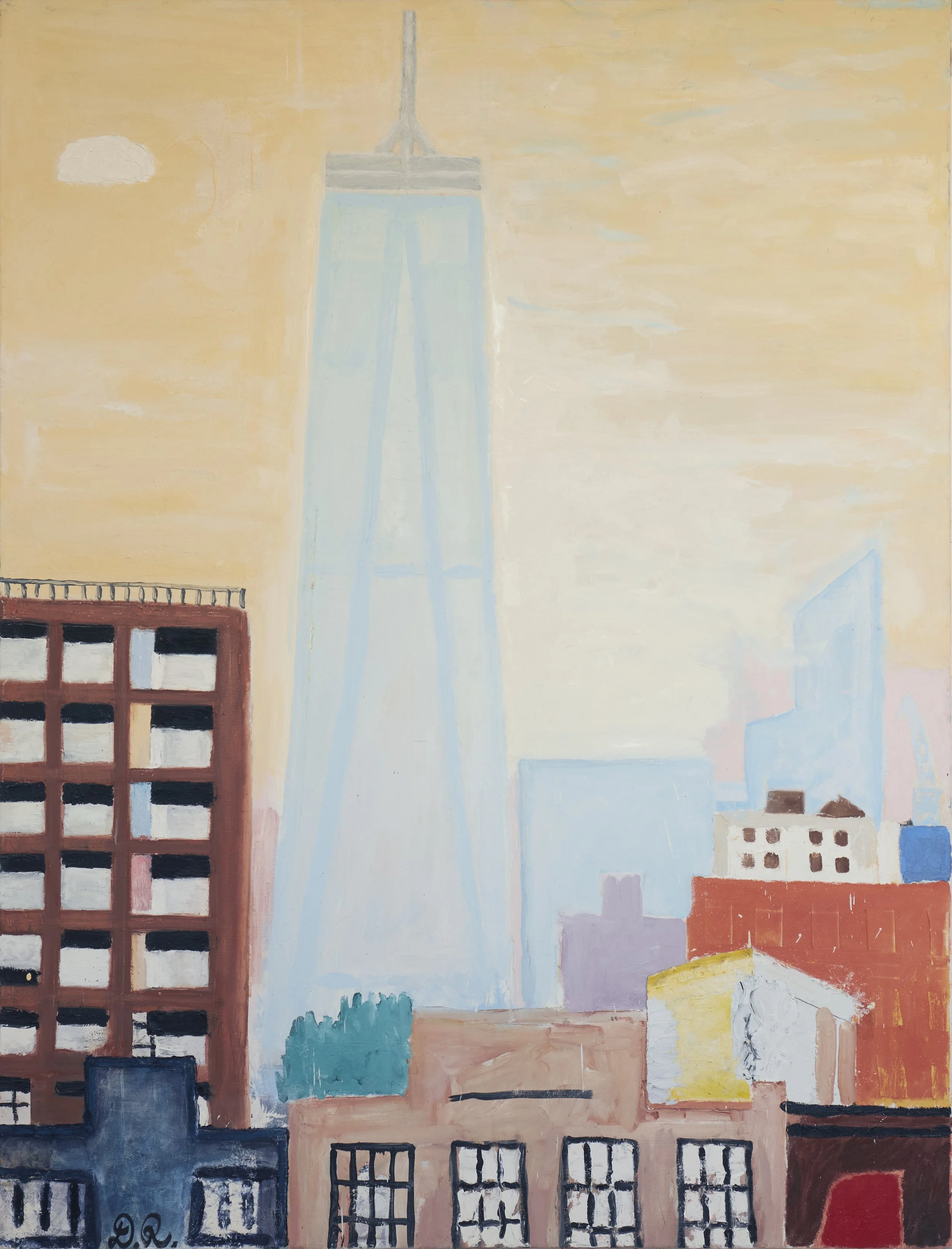 The Big City , 2025 Oil and cut-and-pasted canvas on canvas, 66 × 50”  Collection of the Artist 