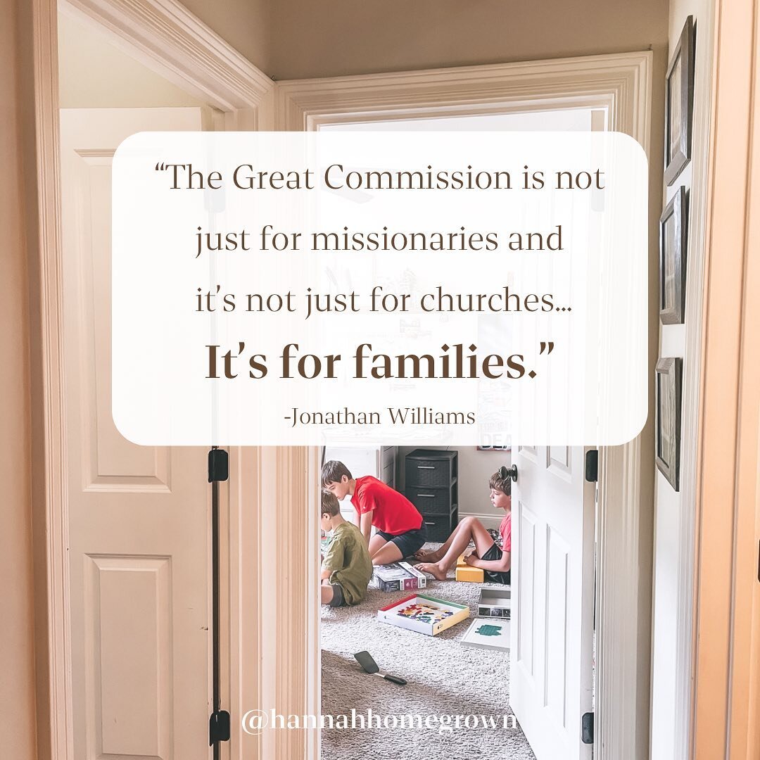 Discipleship starts and flourishes at home. We can&rsquo;t solely rely on someone else for an hour one day a week to teach and build our kids&rsquo; faith. As parents we have the privilege and joy to walk alongside our kids daily and point them towar