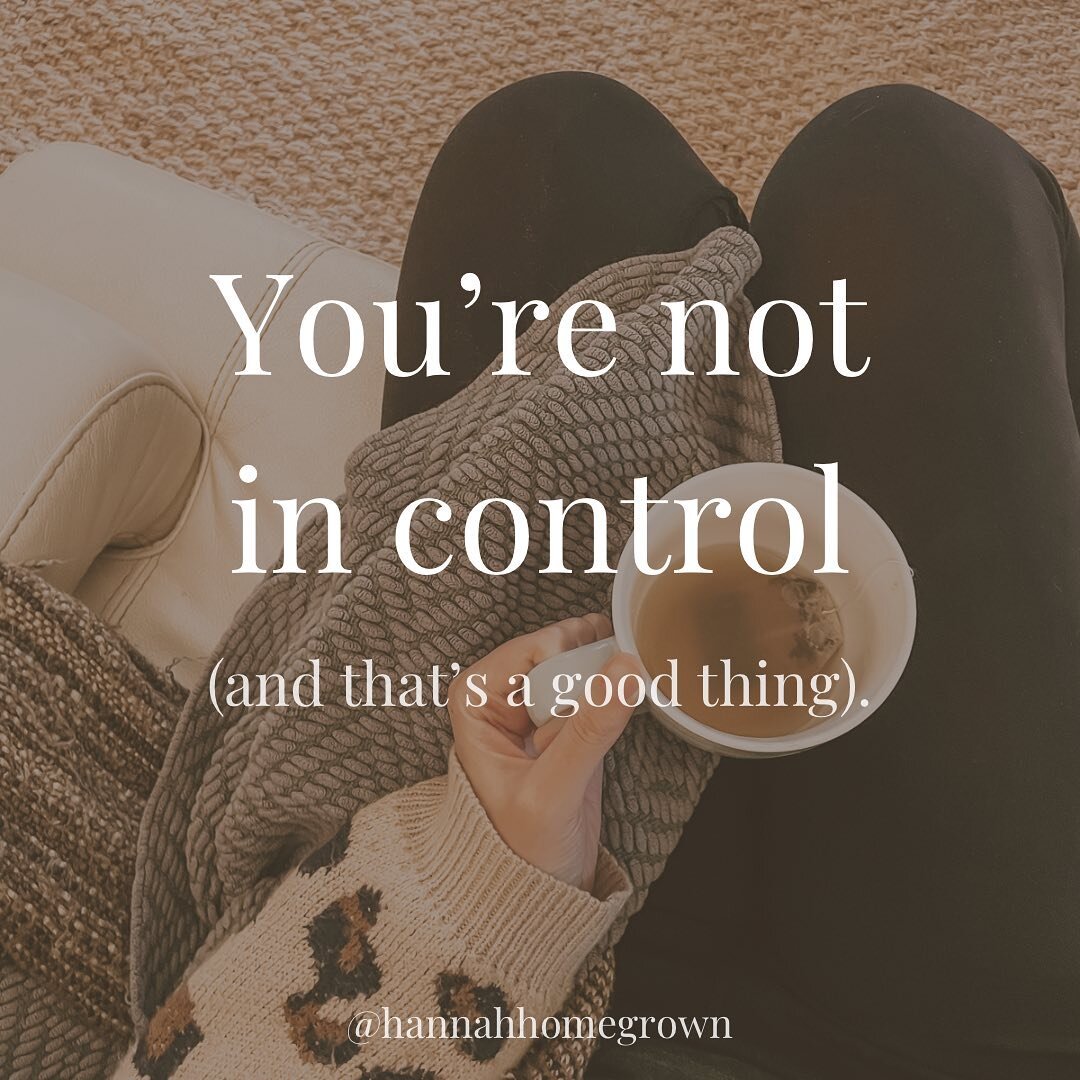 While we may wish our story or circumstance was different, we can choose to trust in God and His sovereignty and character. We can let go of our grip and desire for control and trust in the One who made us, the One who holds time in His hands. 

Whet