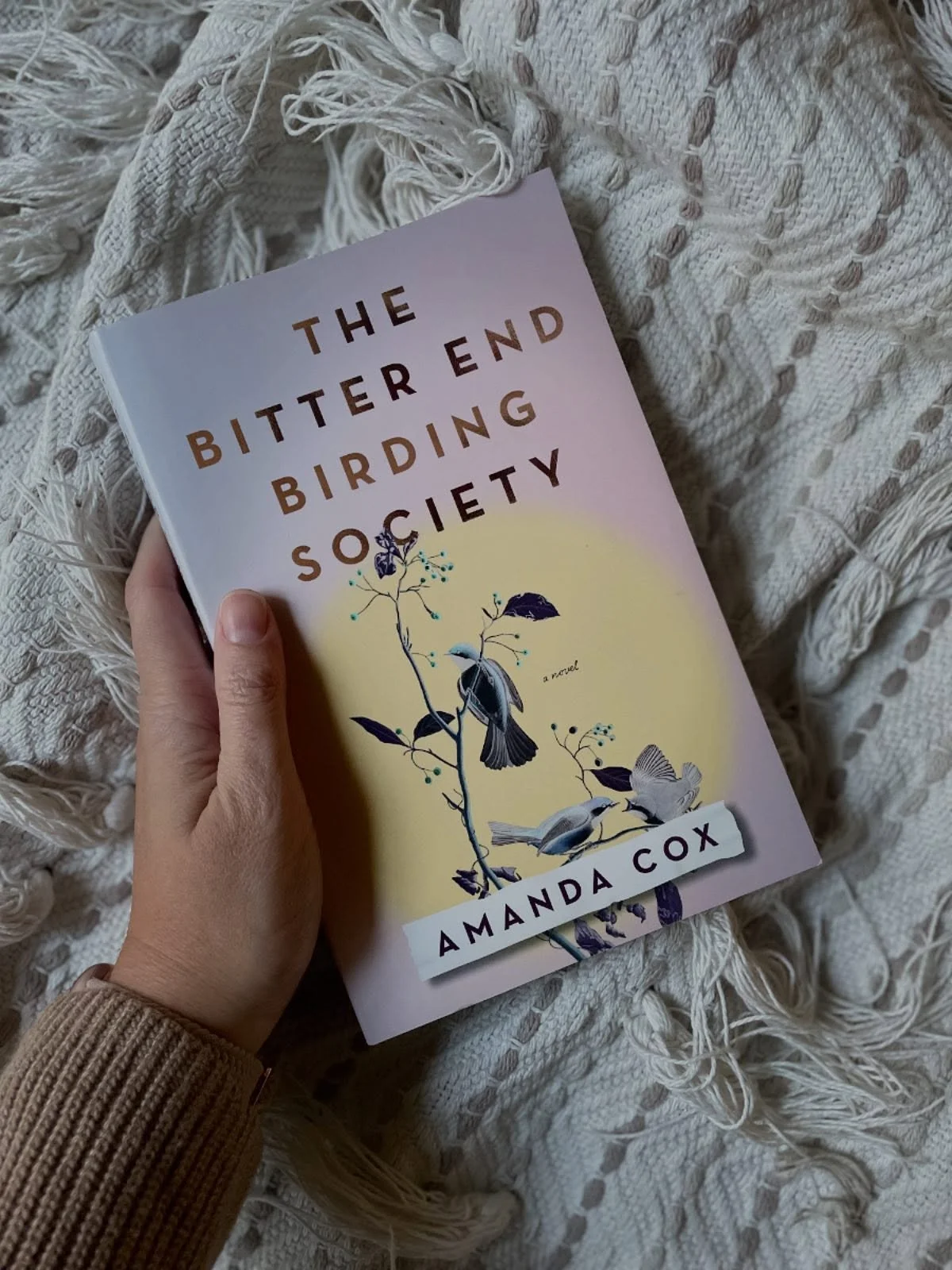 A couple of months ago, I read The Bitter End Birding Society by Amanda Cox, and I&rsquo;m still thinking about it. It&rsquo;s one of those quiet, soul-deep stories that sneaks up on you, which made it hard to put down and is why it&rsquo;s still res