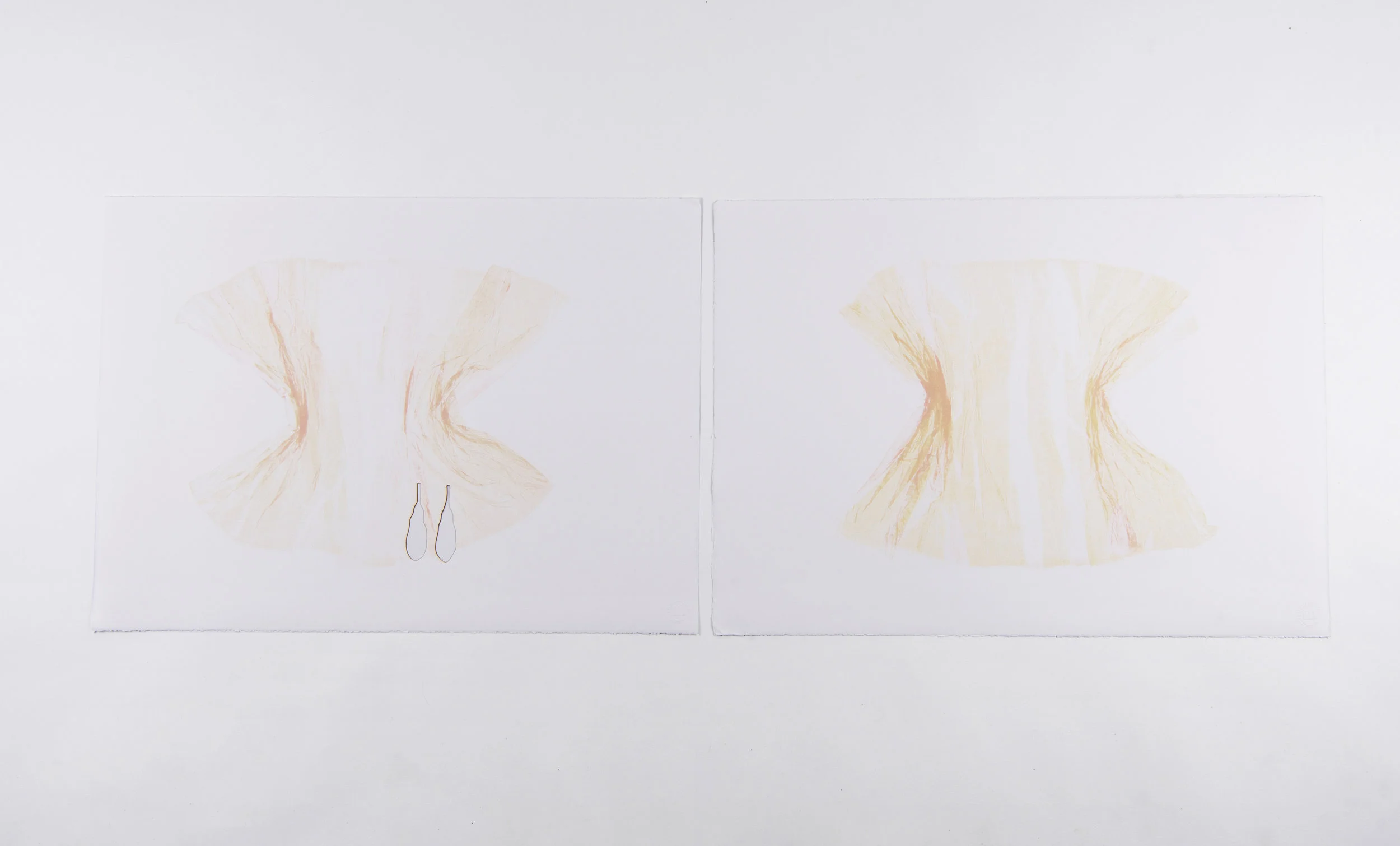 Couple #1 & #2, monotrykk og laserkutt, 76x56 cm