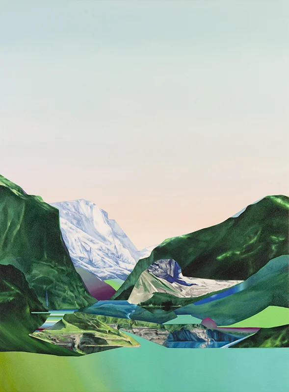 Emerald Flood 2019 oil on canvas 40” x 30”