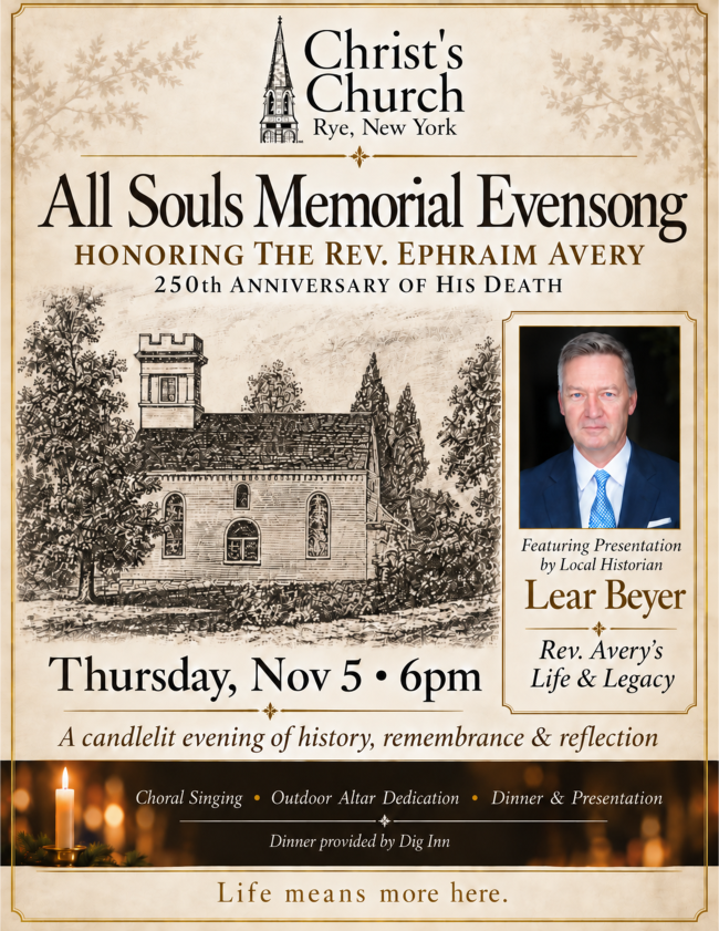 All Souls Memorial Evensong Honoring the Rev. Ephraim Avery at Christ's Church