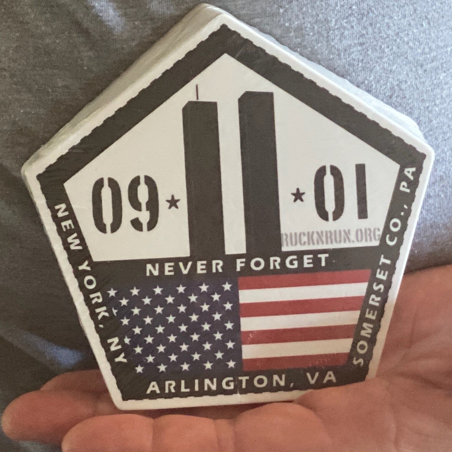 9-11 911 IN MEMORY OF  DECAL VINYL NEW GRAPHICS NEVER FORGET NEW SIZE 