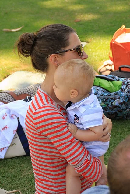 Jack (9 months) and me at a park play date.