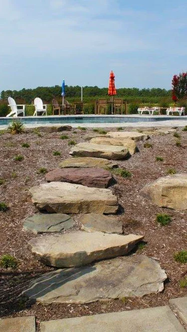Hardscape - Large boulder stepping stones