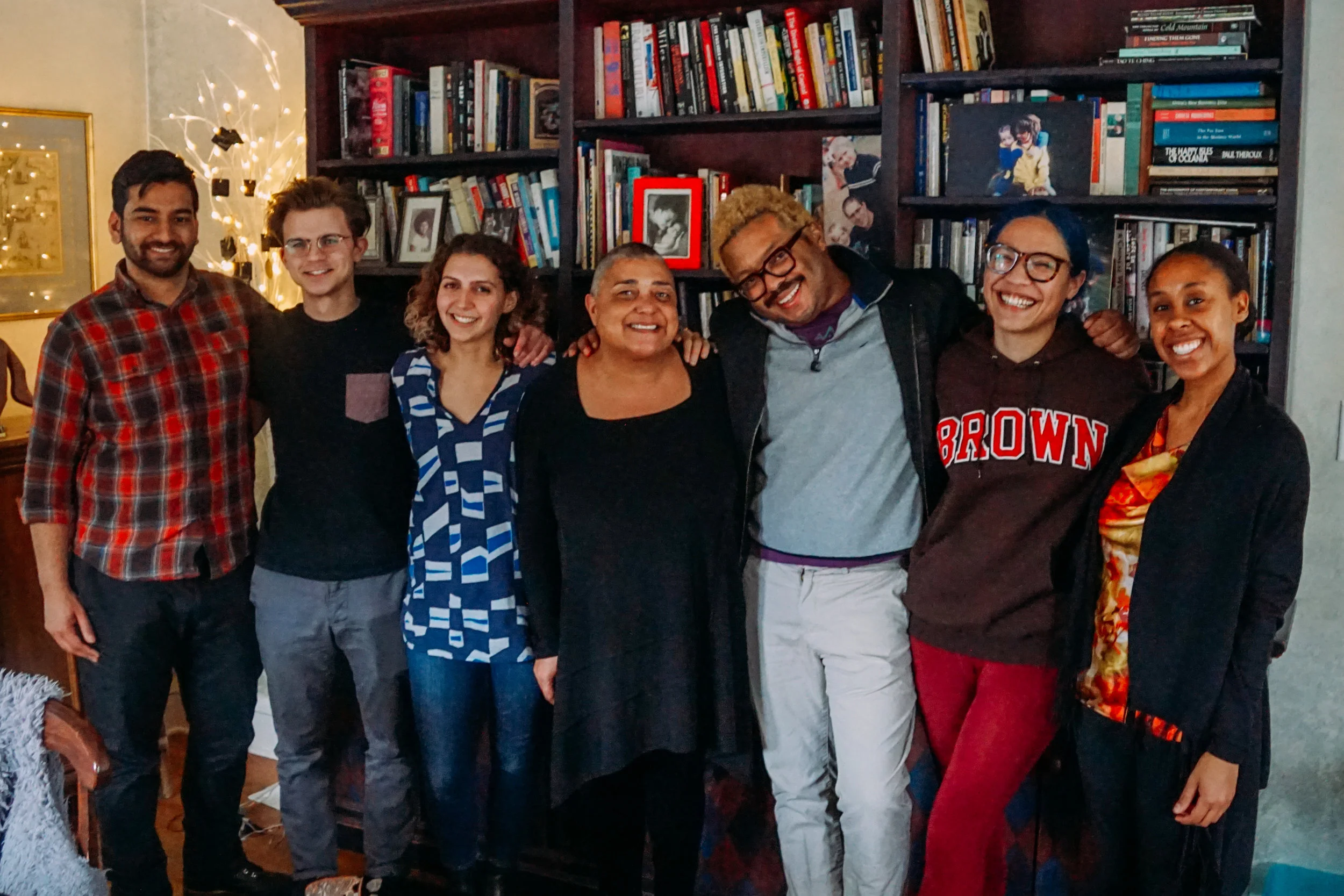 From left to right: Aswar, Sam, Carina (me), Marnita, Elijah, Elexis, and Lauren at the Marnita's Table office.