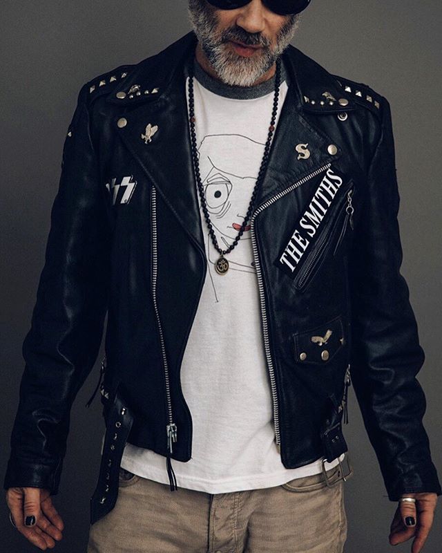 Peace, Love &amp; Rock &lsquo;n Roll @mewbymatthew jackets are a one of a kind mix. #mewbymatthew Designed by @matthewweinberg #design2manifest #fashion #art #vintagejackets #makeartnotwar #yogi #breathe #peaceandlove #rocknroll