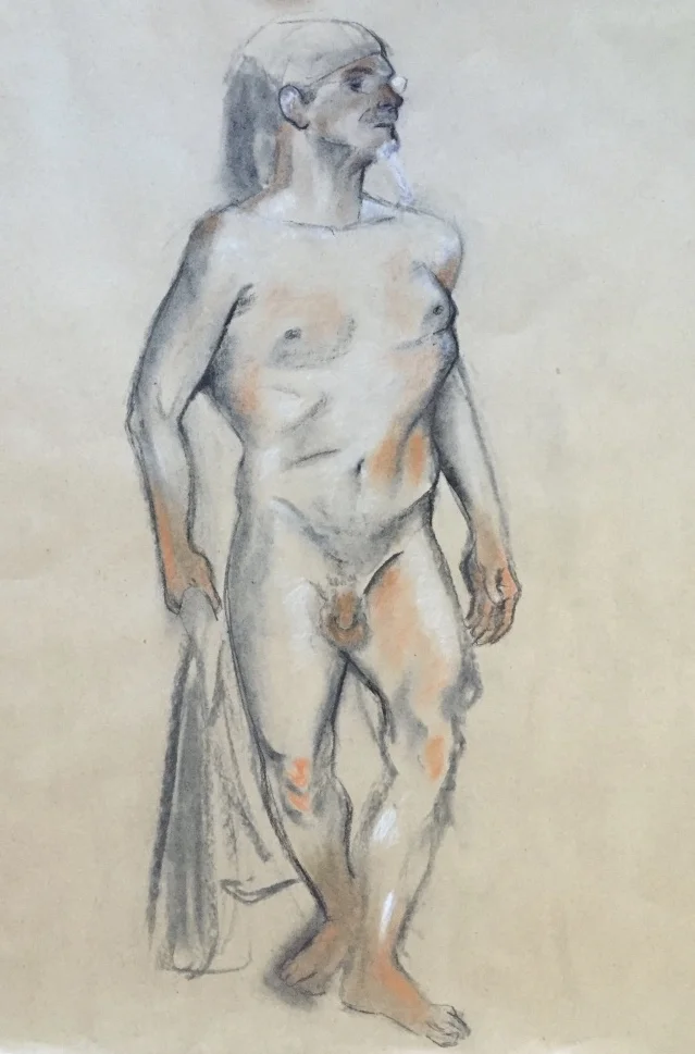  charcoal and pastel, 2016 