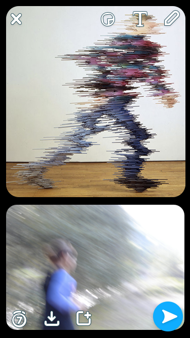  design for a Snapchat filter called NewView that would compare an image the user takes to an artwork. The idea was pitched to a panel of art entrepreneurs during Stanford's 2017 Art Hackathon and won first place. The idea was created with a team of 