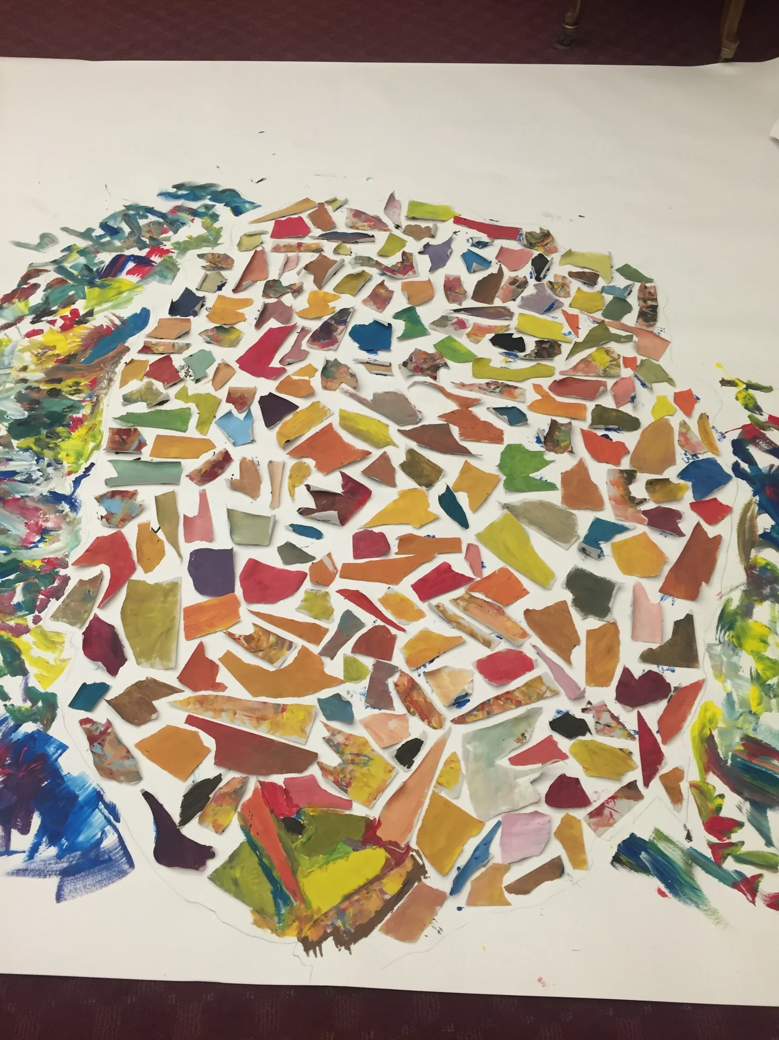  Expanded project  Paper, tracing paper, charcoal, pastel, acrylic paint. 
