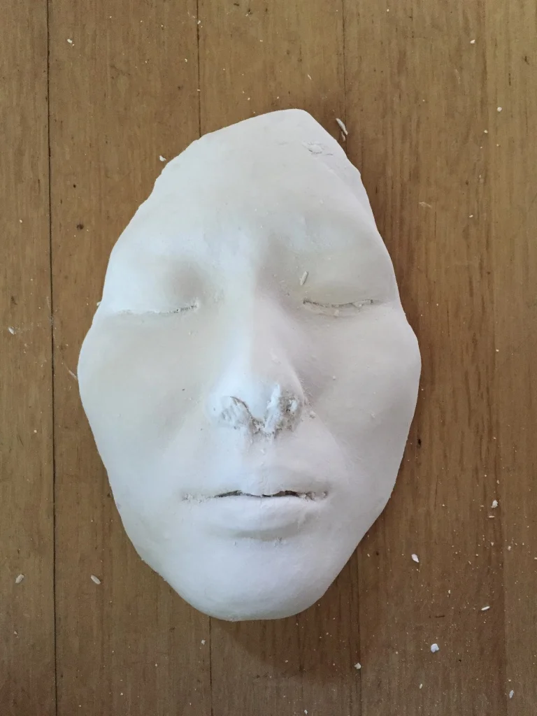   Near Death Masks , masks of artists that participated in the show  Plaster. 2016 