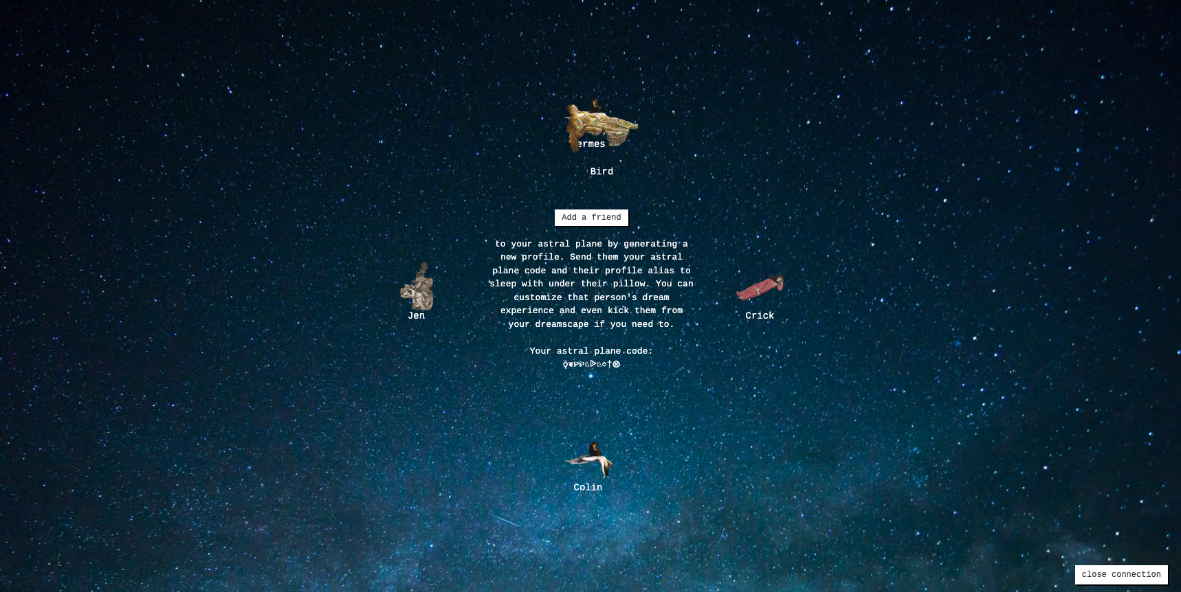  The mock app that allows dream connection   Try it here  