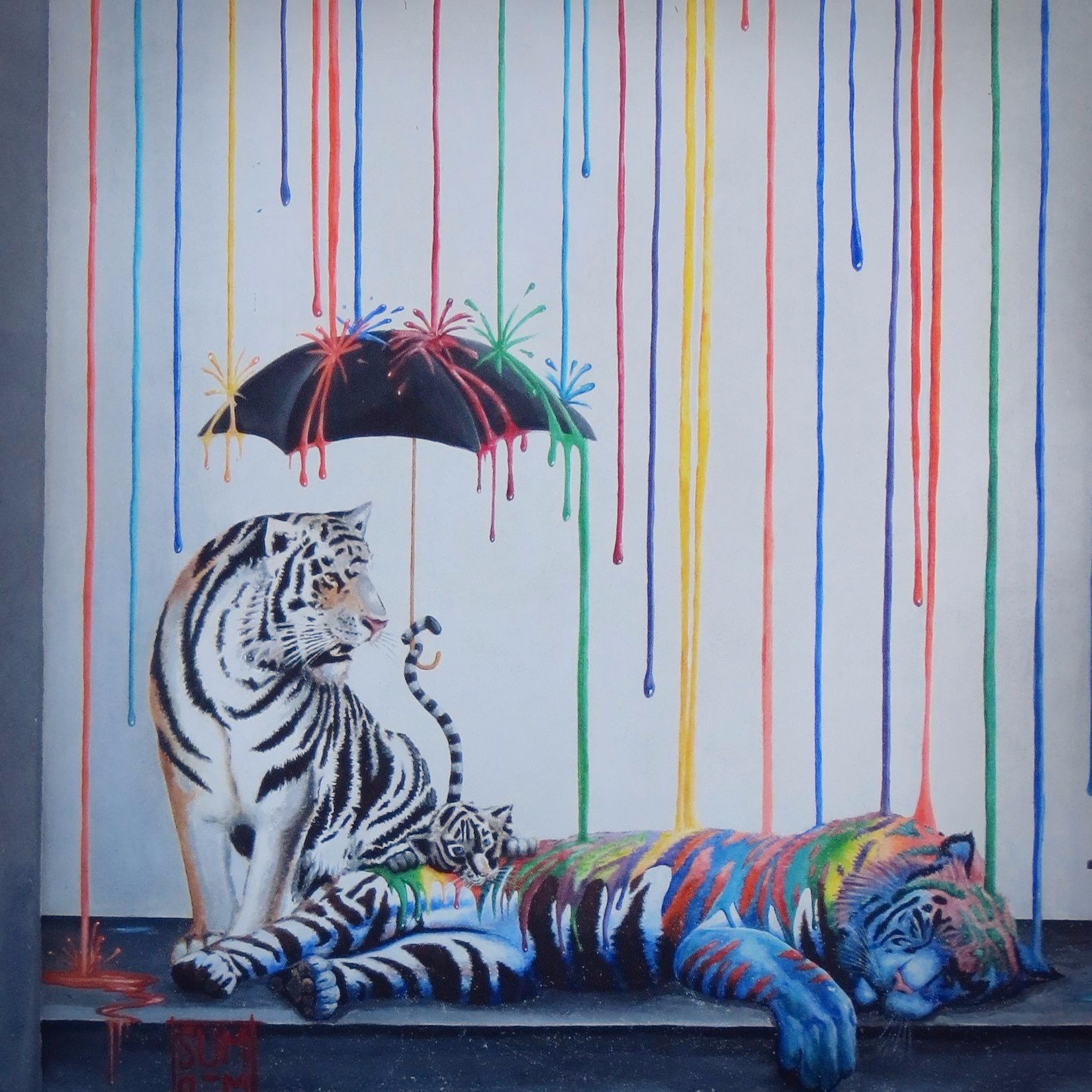 Sleeping Tiger Mural in Carlsbad