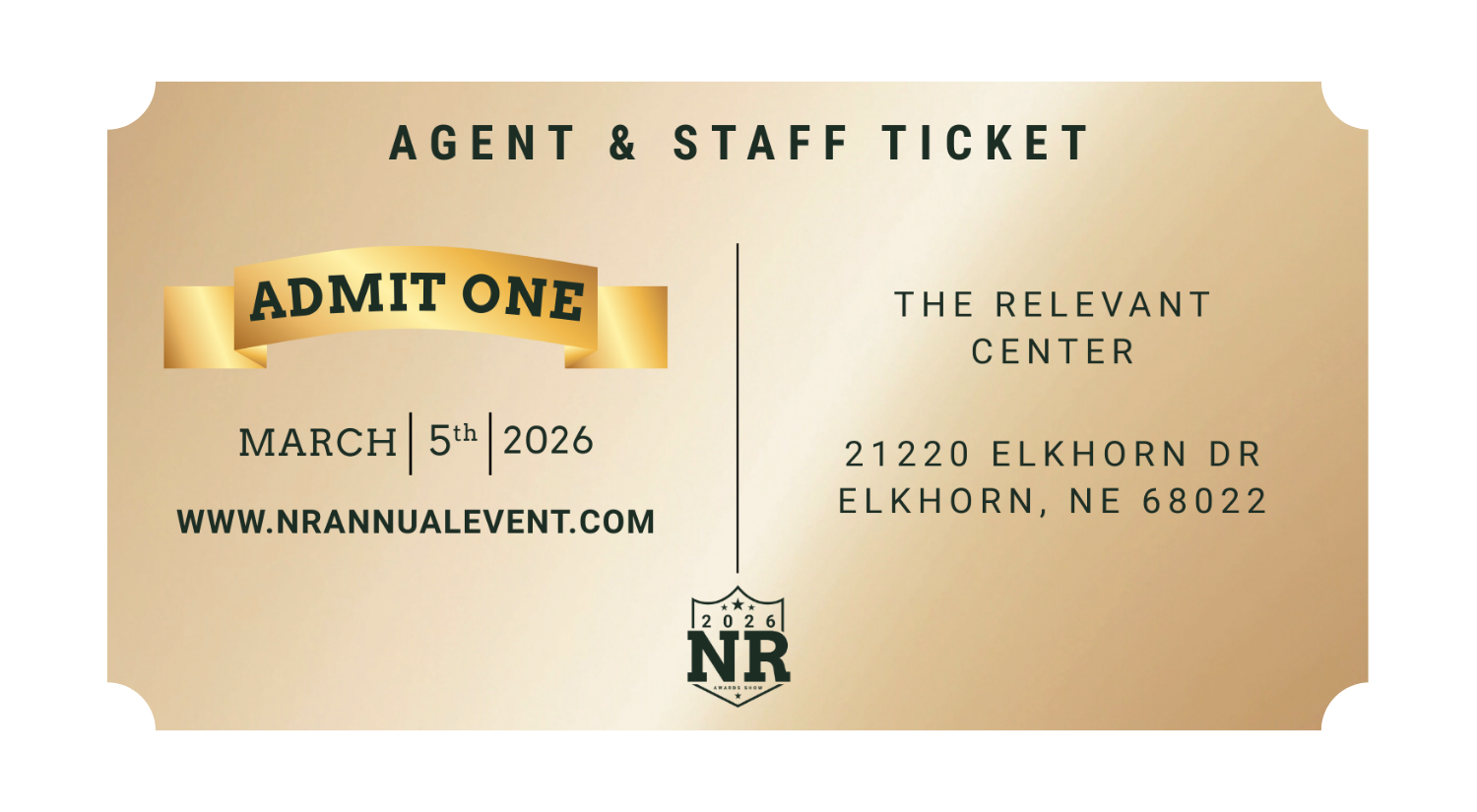 Agent & Staff Ticket - FREE