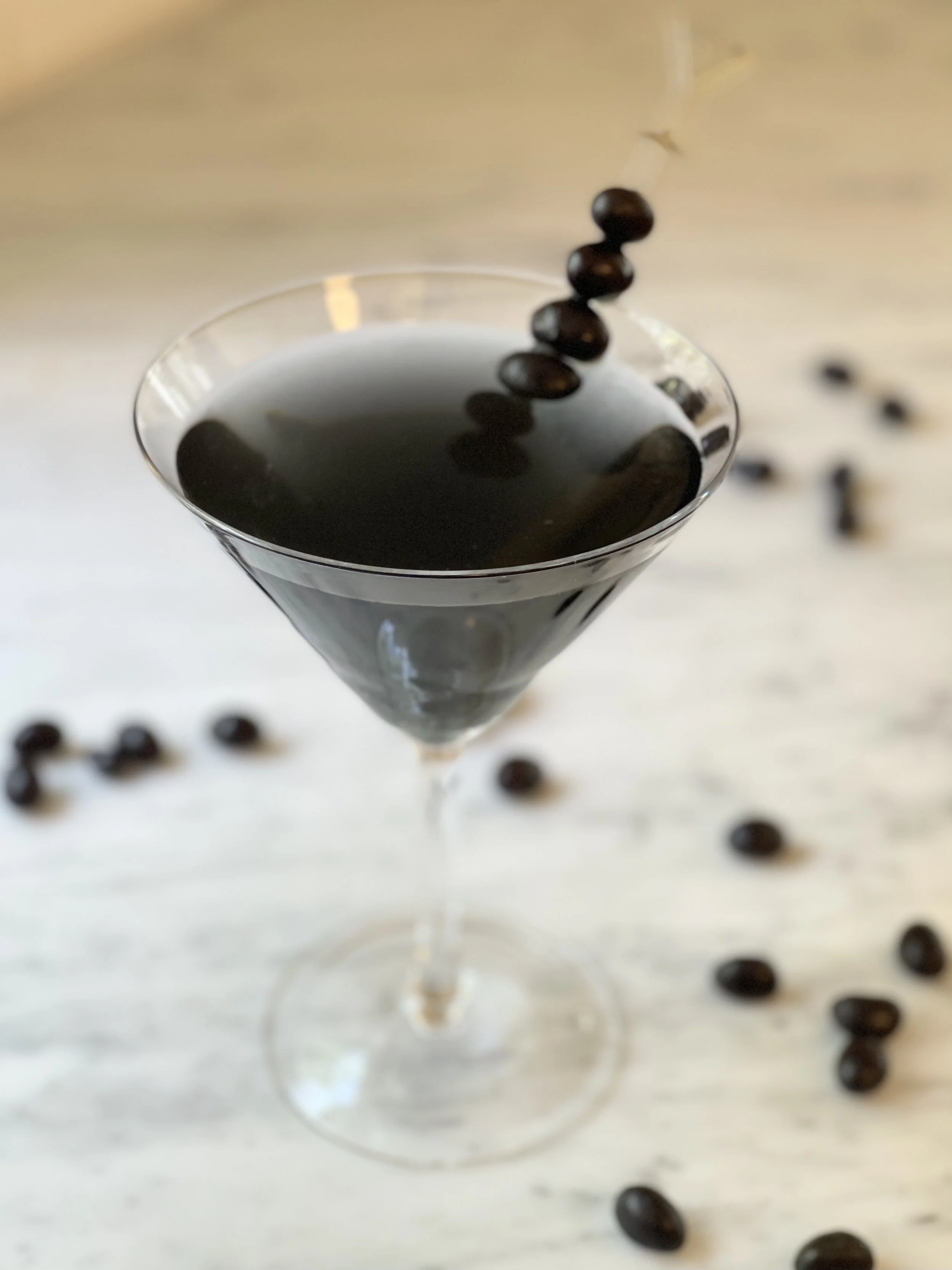 Easter Cocktails! Bellini &amp; Black Jelly Bean Martini