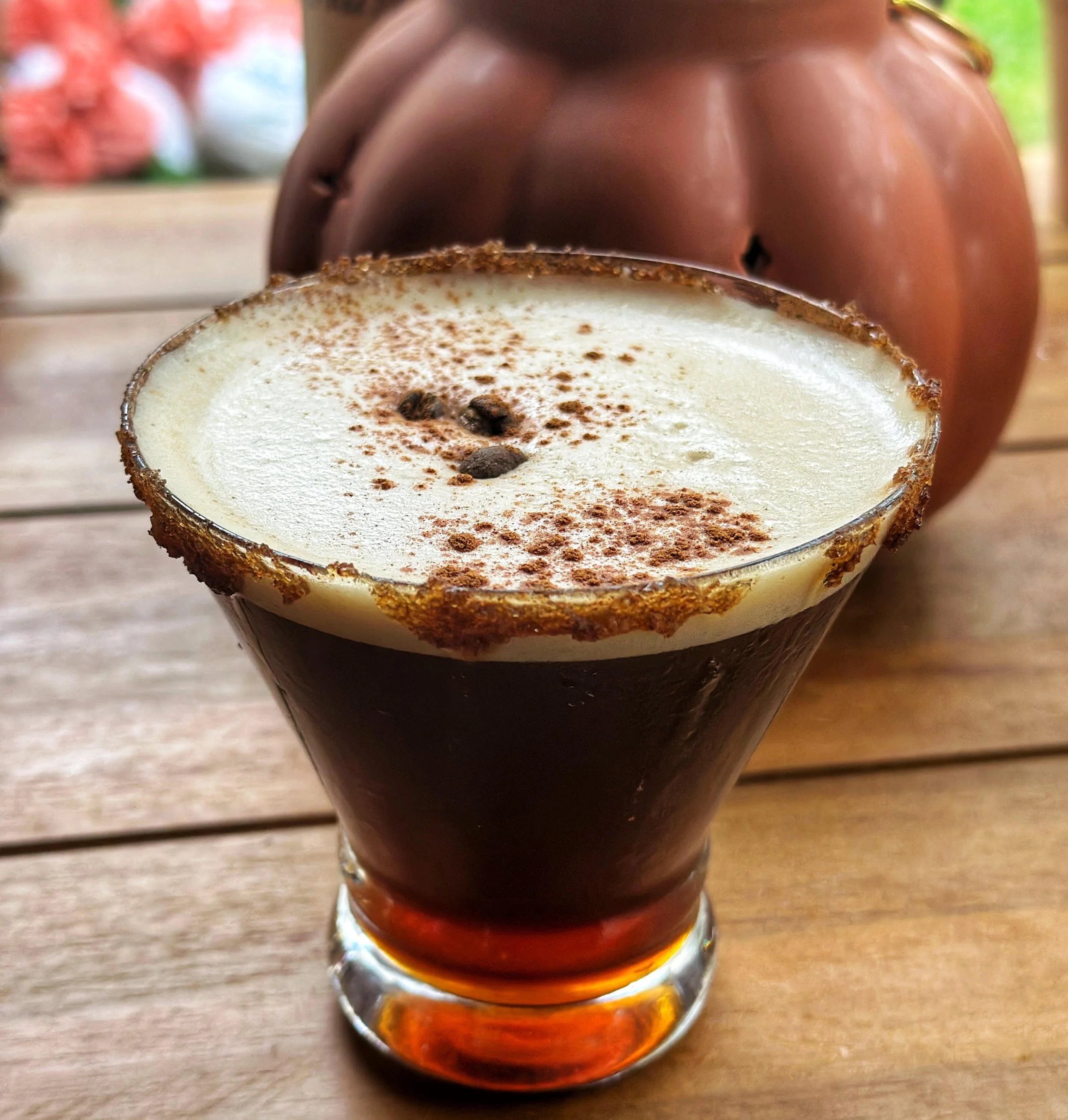 Pumpkin Spice Espresso Martini, Fall Cocktail, Cocktail Recipe, Fall Drink, Bartender Recipes