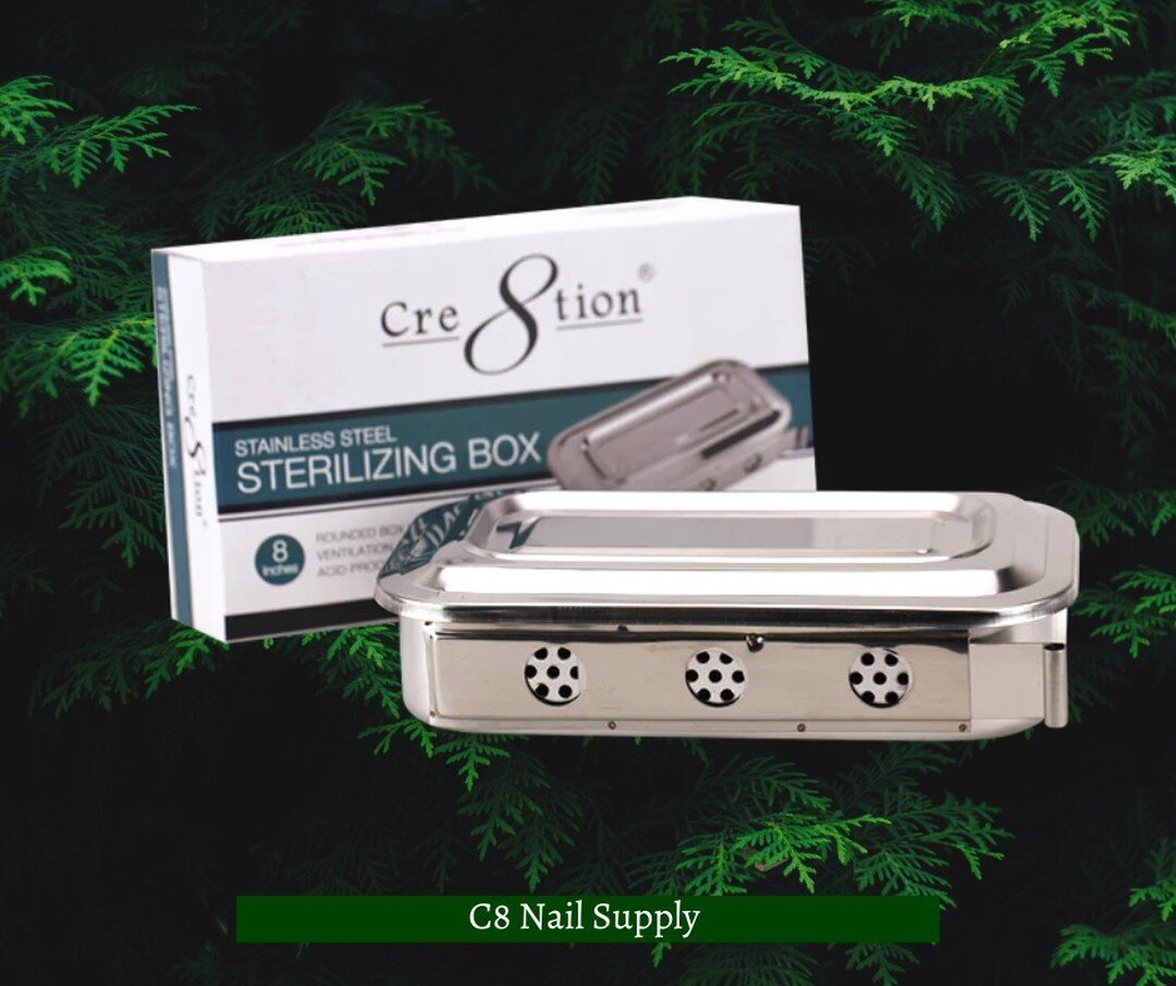 A perfect solution when you need to sterilize all of your nails tools in just minutes. This box is made of high quality stainless steel help you use safe and sterile tools for all of your nail needs! 👩&zwj;⚕️👍

#nails #nailsupply #c8nailsupply #sma