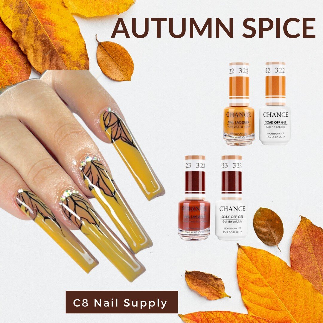 𝑨𝒔 𝒕𝒉𝒆 𝒍𝒆𝒂𝒗𝒆𝒔 𝒔𝒕𝒂𝒓𝒕 𝒕𝒐 𝒄𝒉𝒂𝒏𝒈𝒆 𝒄𝒐𝒍𝒐𝒓 🍁🧡
switch up your nail with these #autumn inspired designs! 

#autumnvibes #nails #nailart #Autumndesign #autumnnails #chancebycre8tion #cre8tionproducts #newcollection❤️