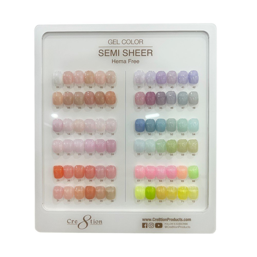 37280 - Counter Display#Hema Semi-Sheer Collection 72 colors
