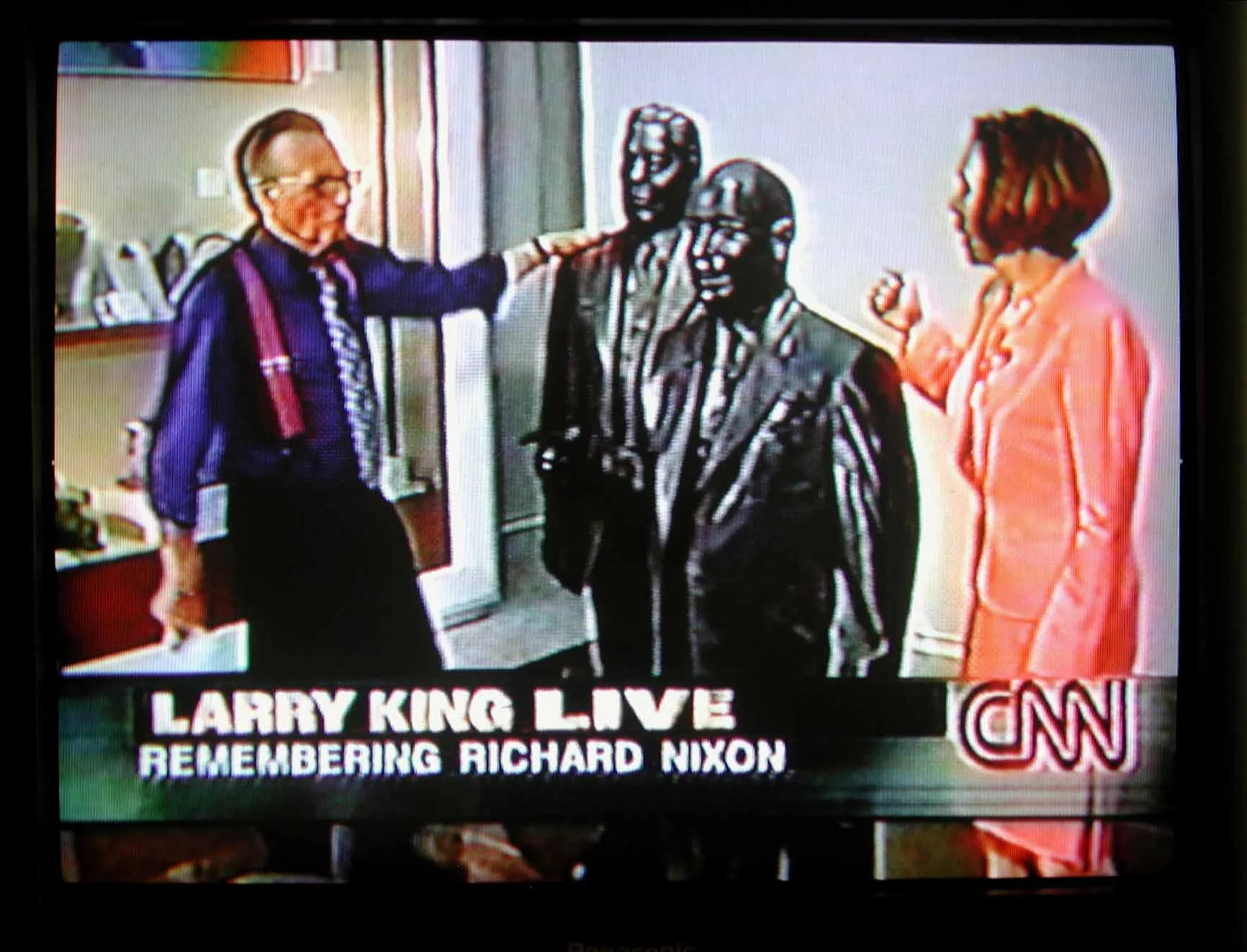 Larry King and Julie Nixon