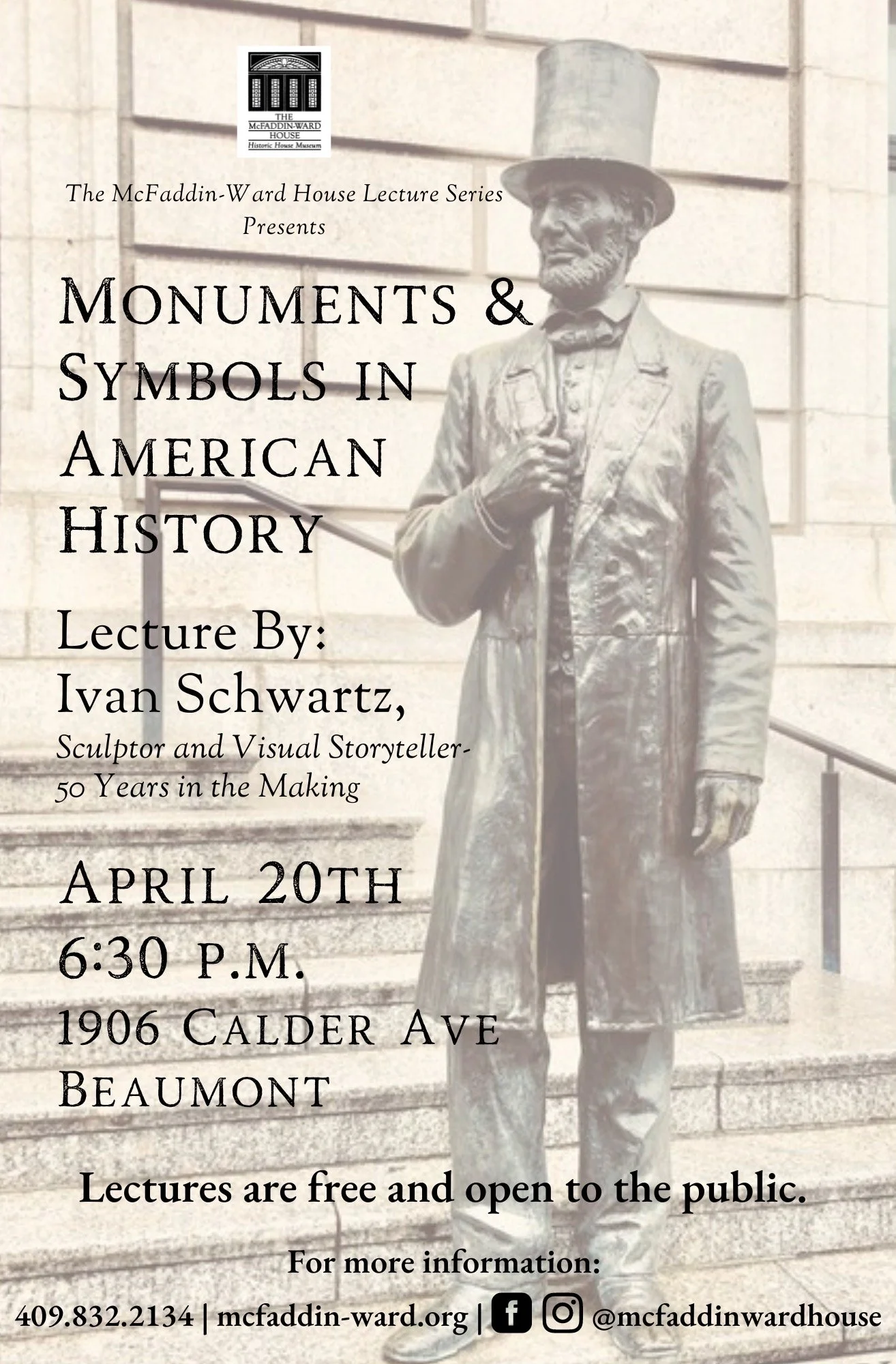 The McFaddin-Ward House Lecture Series Presents: Monuments and Symbols in American History with Ivan Schwartz