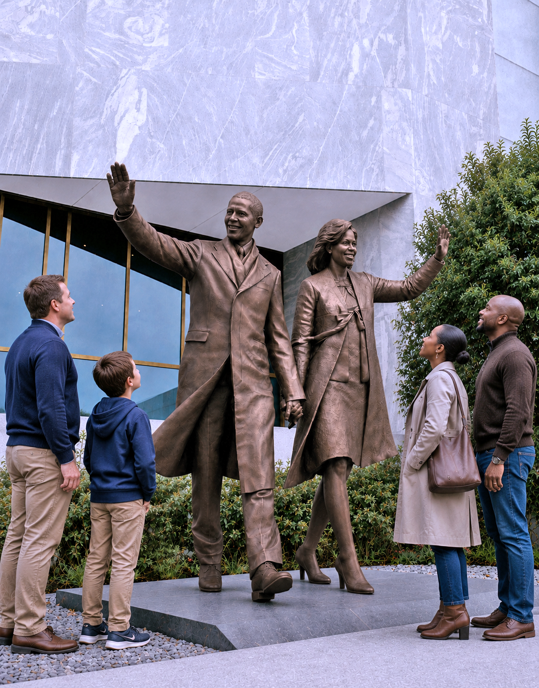 Barack and Michelle Obama-Obama Presidential Center, Chicgo, IL