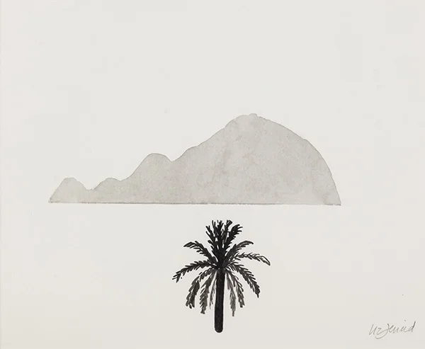 Filicudi Island with Palm Tree