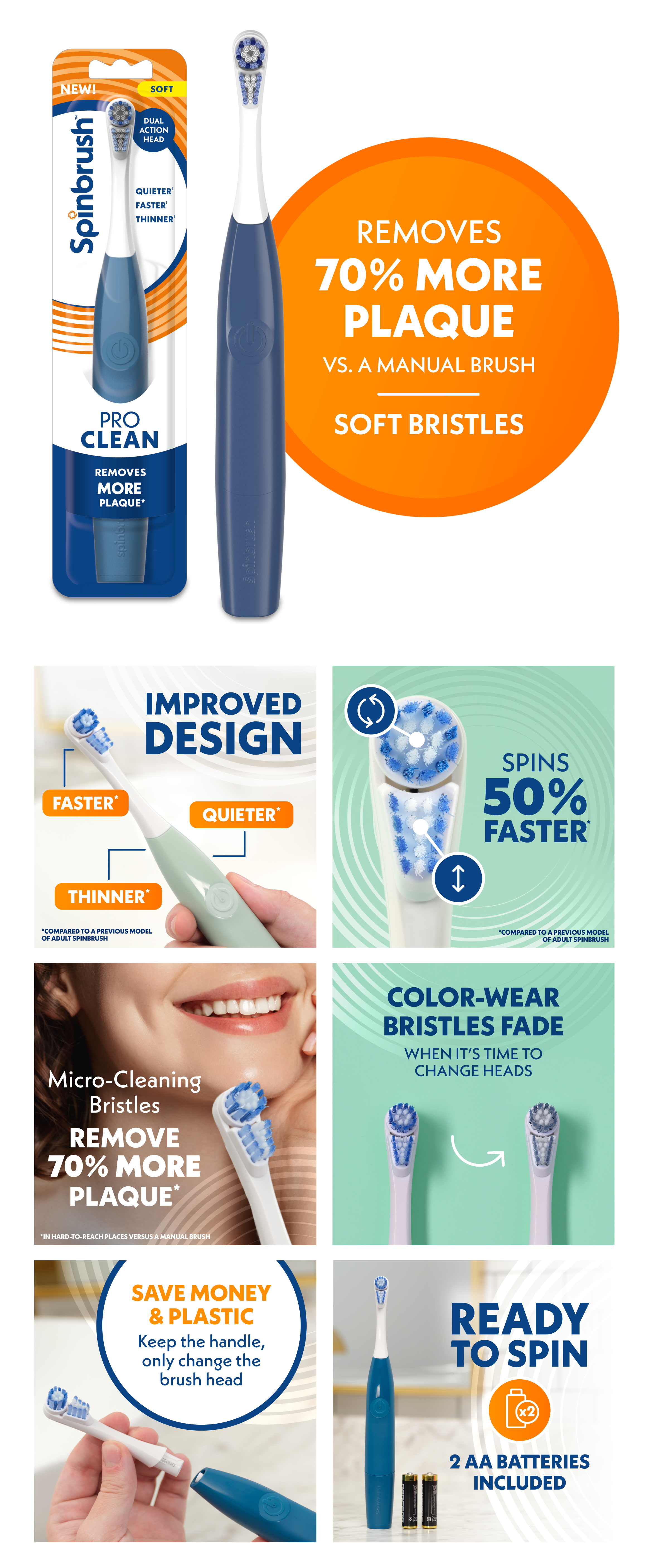 Pro Clean toothbrush above the fold.