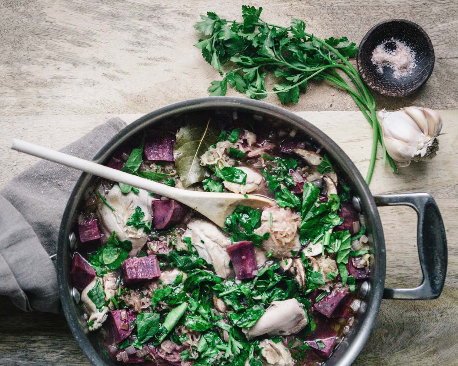 ONE PAN CHICKEN AND SAUERKRAUT